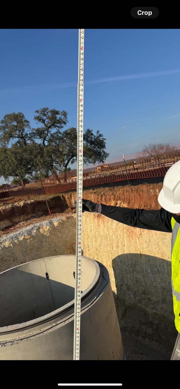 AdirPro 25 ft Fiberglass Telescoping Grade Rod | 6-Section Rectangular Leveling Rod with 10th Foot Graduations | Non-Glare, Corrosion Resistant | Heavy-Duty Carrying Case Included customer photo 1