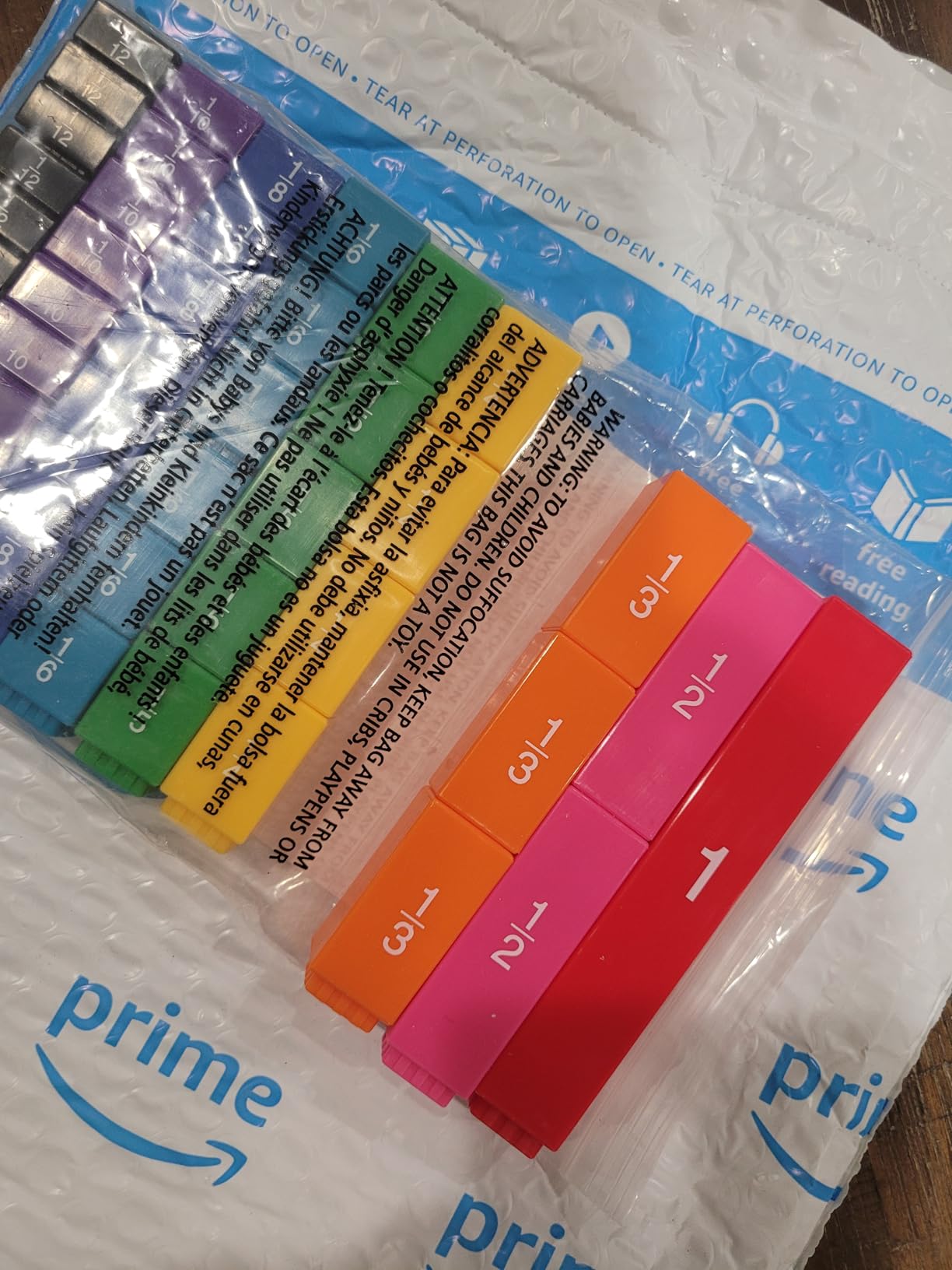 hand2mind Rainbow Fraction Tower Cubes, Fraction Equivalency, Montessori Math Blocks Materials for Kids, Math Manipulatives 4th Grade, Elementary Teacher Must Haves (Set of 51) customer photo 2