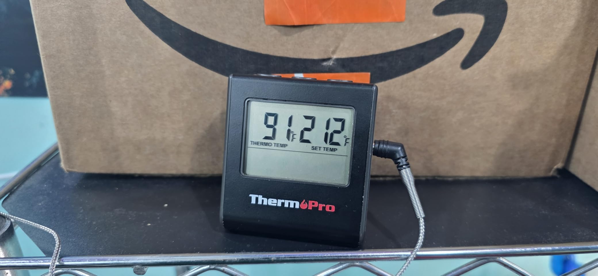 TP16 Large LCD Digital Cooking Food Meat Thermometer for Smoker Oven Kitchen BBQ Grill Thermometer Clock Timer with Stainless Steel Temperature Probe (Previously ThermoPro) customer photo 1