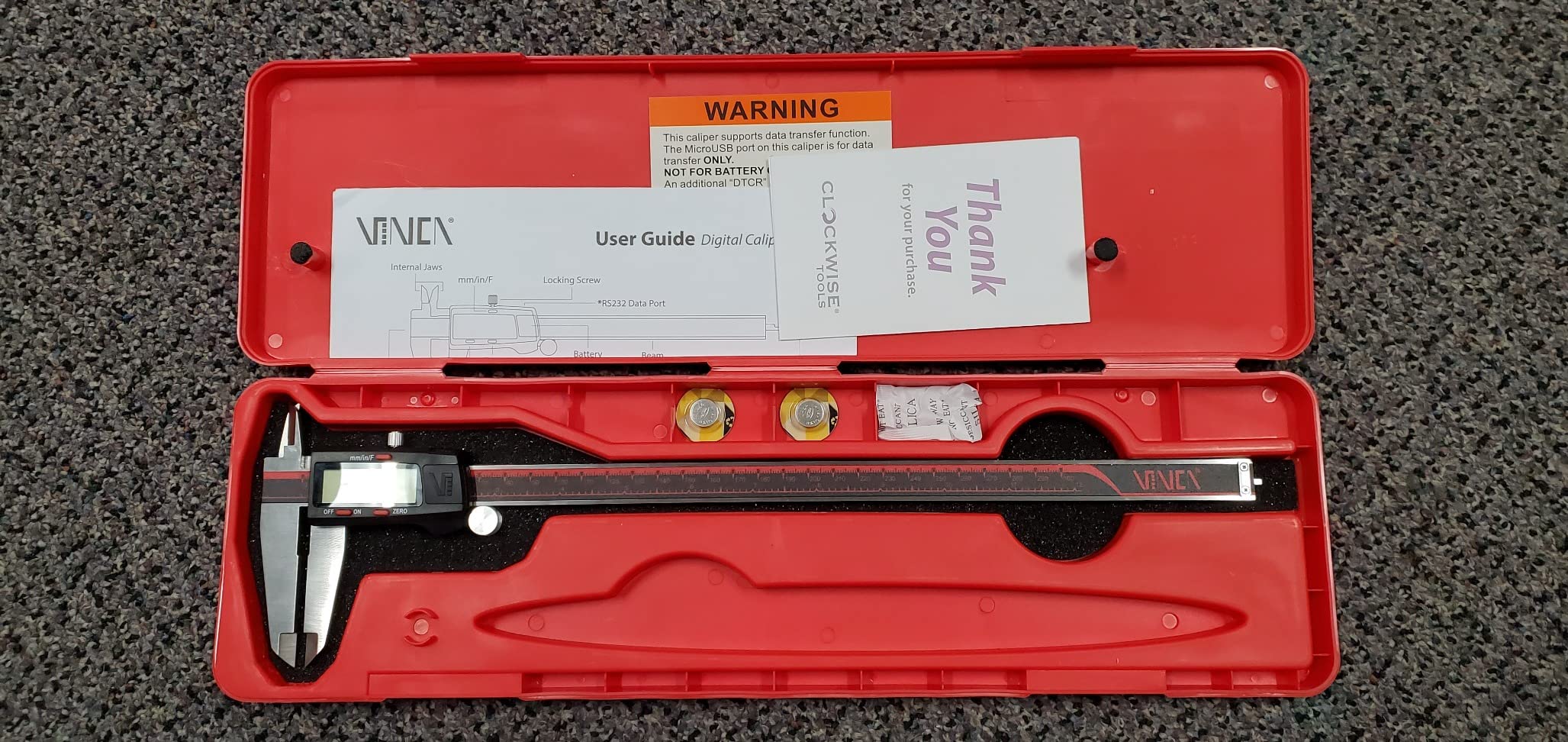 VINCA IP54 Grade Digital Caliper, DCLA-0605 6 Inch/150mm, Inch/Millimeter/Fraction Conversion, Stainless Steel, Large LCD Screen customer photo 2