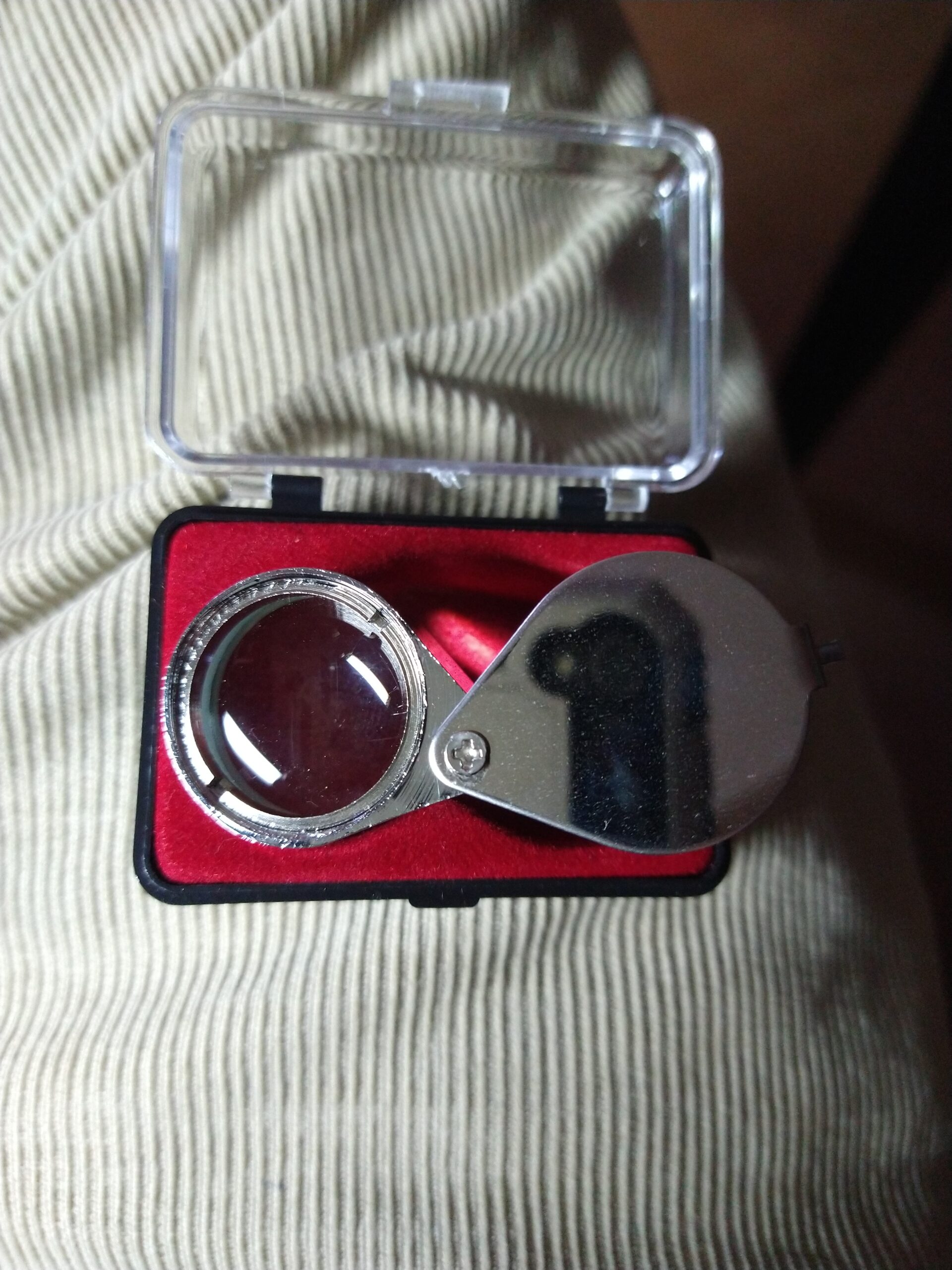 Loupes 10x Glass Jeweler Loupe Loop Eye Magnifier Magnifying Magnifier Metal Body Silver (10x21mm) customer photo 2