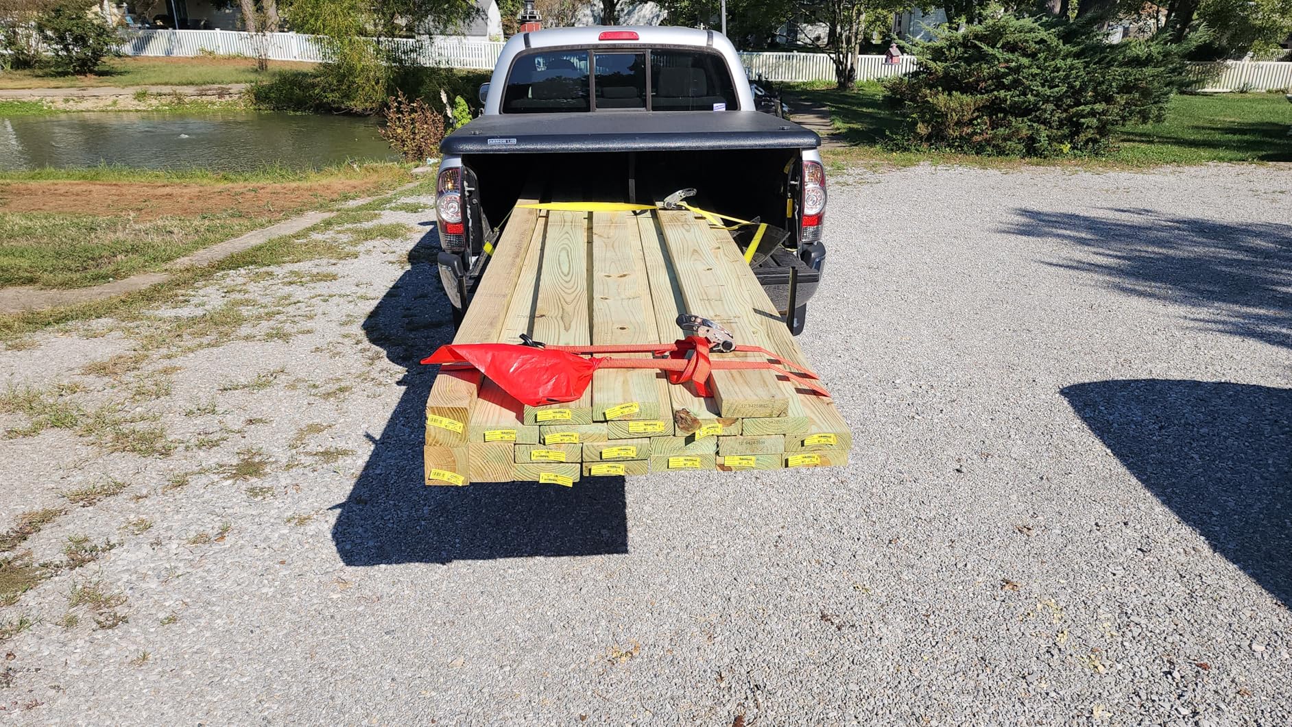 ECOTRIC Truck Bed Extender Pickup Truck Bed Hitch Mount Extension Rack SUV Lumber Ladder Canoe Boat Kayak Long Pipes w/Flag 750lbs Capacity customer photo 1