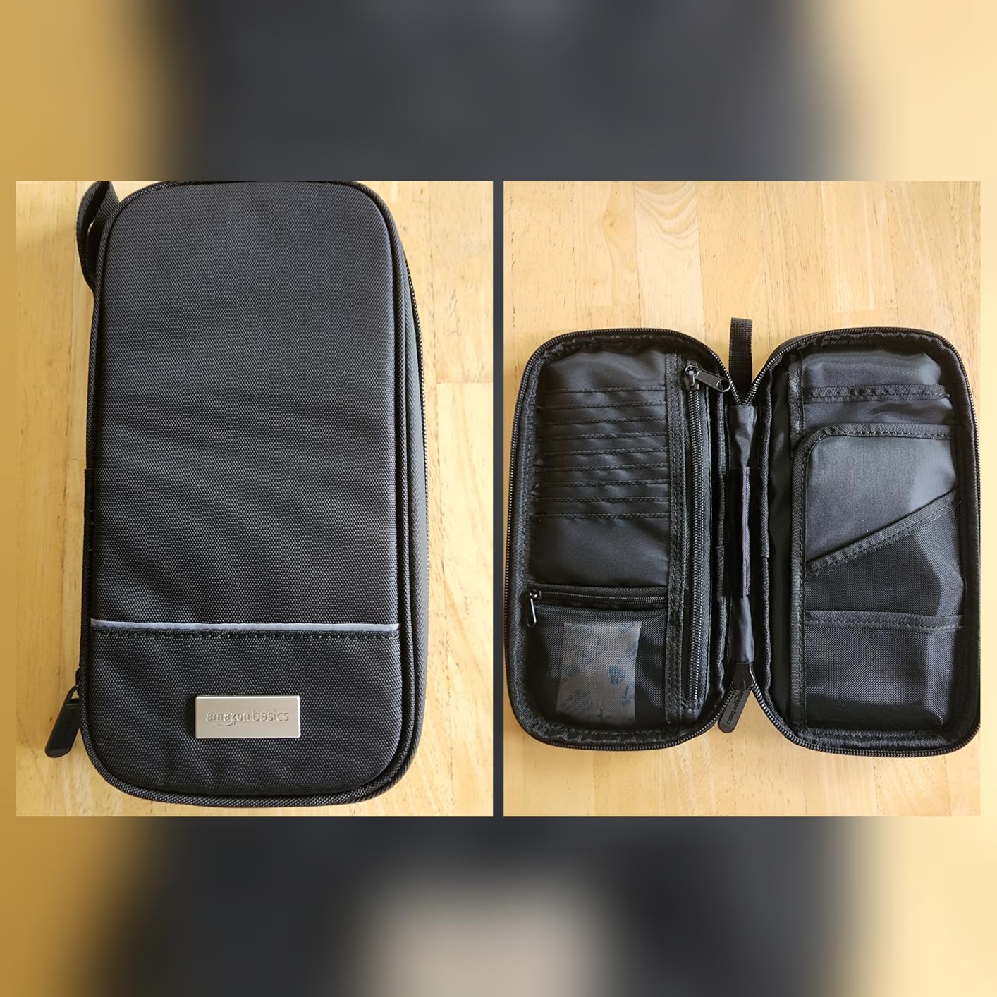 Amazon Basics RFID-blocking Passport Wallet, Passport Holder for Travel, 100% Nylon Material with Durable Zipper Closure customer photo 1