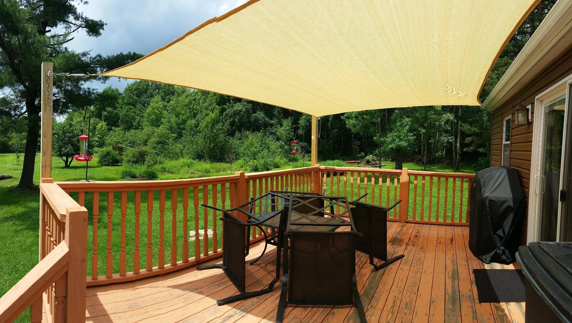 Shade&Beyond 8'x10' Sun Shade Sails Canopy Rectangle Sand 185GSM Shade Sail for Patio Deck Yard Backyard, (We Make Custom Size) customer photo 1
