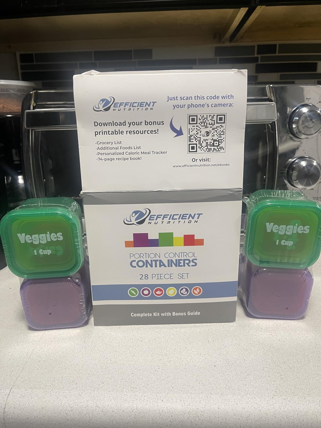 Portion Control Containers DELUXE Kit (14-Piece) with COMPLETE GUIDE + 21 DAY PLANNER + RECIPE eBOOK BPA FREE Color Coded Meal Prep System for Diet and Weight Loss customer photo 1