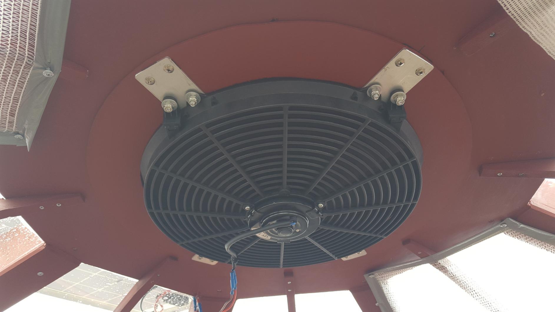 Amtrak Solar 12-Inch 100W Solar Attic Fan with Thermostat - Solar Powered Vent Fan for Attic, Garage, Shed, Greenhouse, RV - Quiet High-Airflow Exhaust Fan - Plug & Play - Made in USA customer photo 1