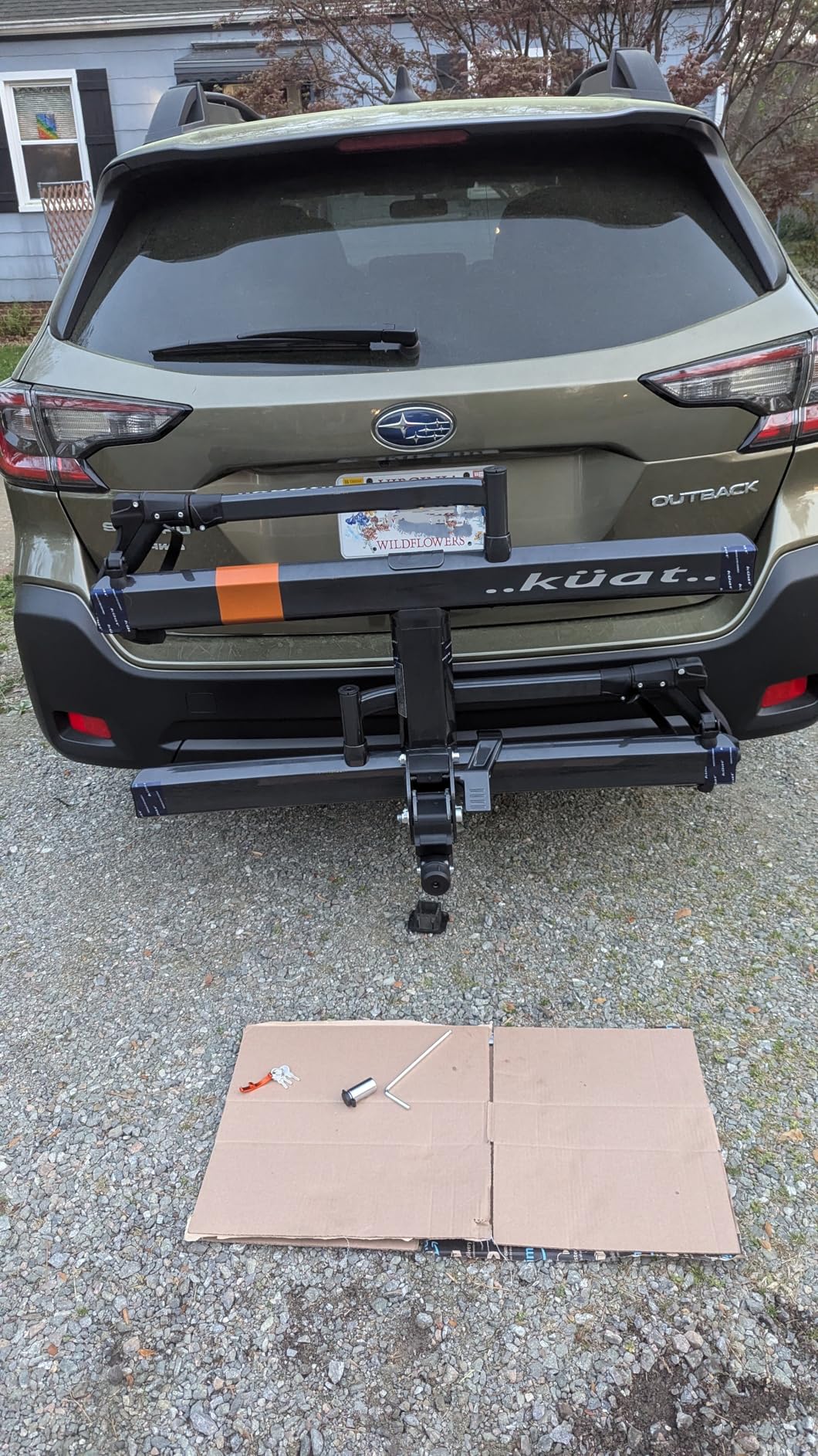 KUAT Sherpa 2.0 Durable Lightweight Aluminum Compact 2 Bike Transporting Hitch Rack with Cable Lock & Foldable Tire Cradles | Capacity - 40 Lbs per Tray customer photo 1