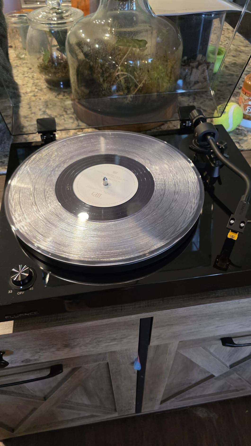 Fluance RT80 Classic High Fidelity Vinyl Turntable Record Player with Audio Technica AT91 Cartridge, Belt Drive, Built-in Preamp, Adjustable Counterweight, Solid Wood Plinth - Piano Black customer photo 2