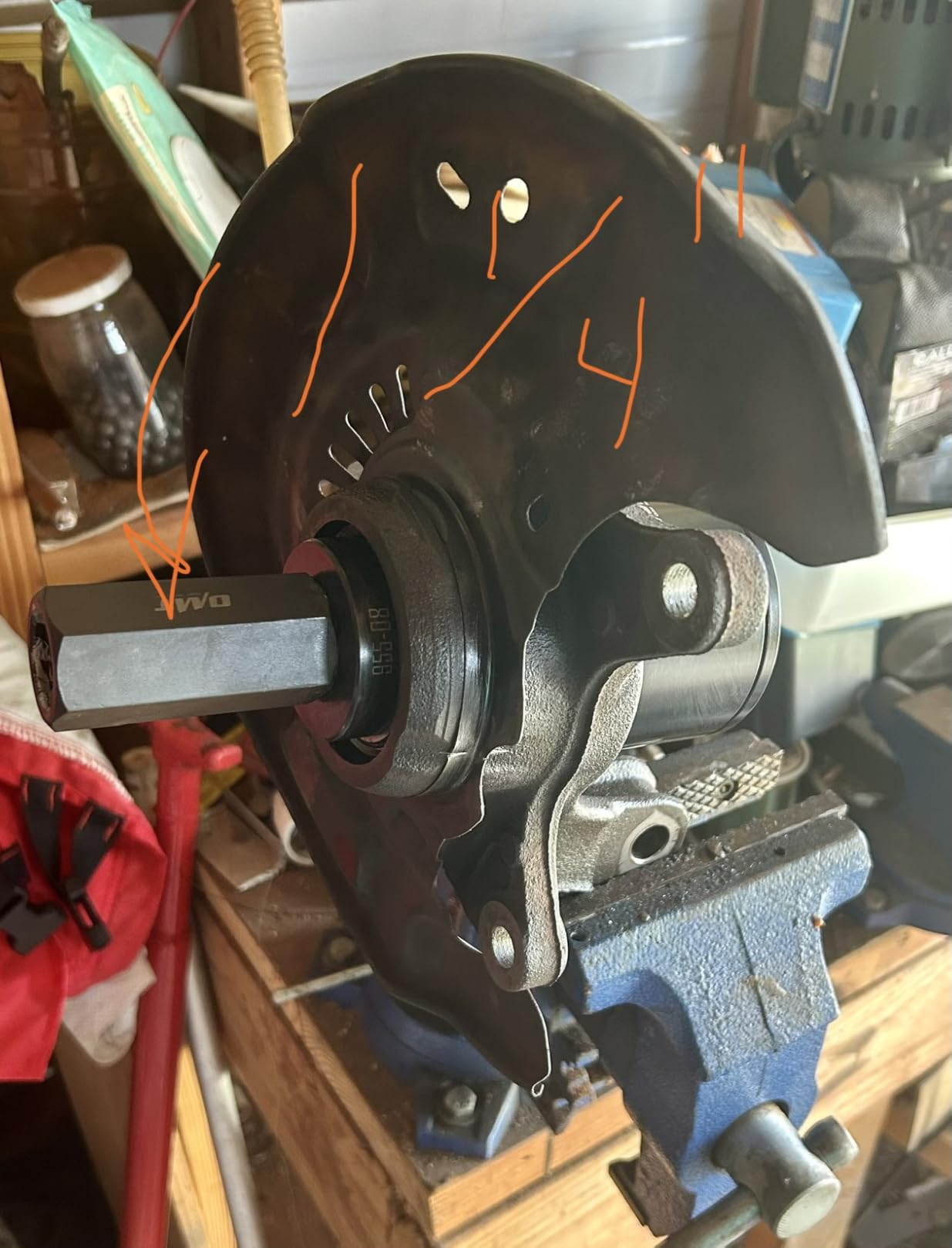 Orion Motor Tech Wheel Bearing Press Kit for Front Wheel Drive Bearing Removal & Installation, 24pc Wheel Bearing Puller Tool Set with Sliding Screws Universal Bushings Sleeves Storage Case customer photo 2