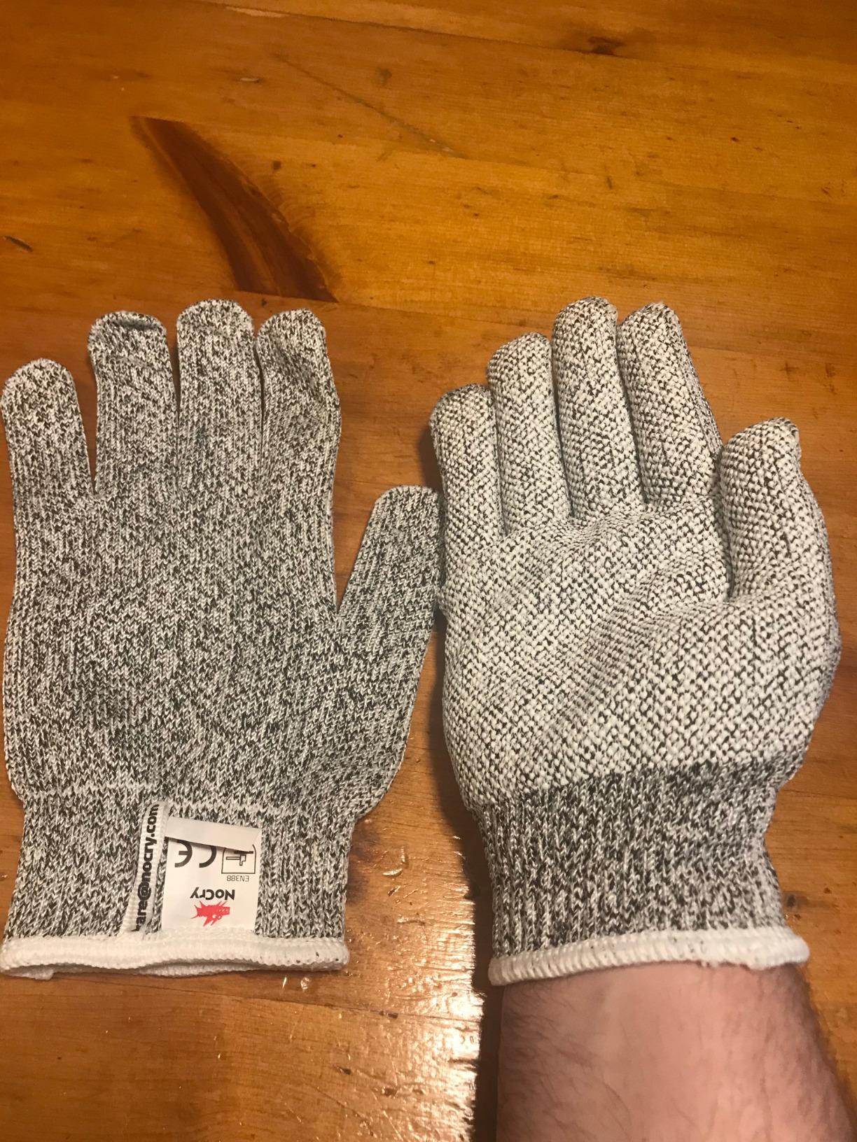 NoCry Cut Resistant Gloves with Grip Dots - Breathable & Lightweight Cutting Gloves for Chefs - Ambidextrous - Great for Kitchen Cutting or Woodworking customer photo 1