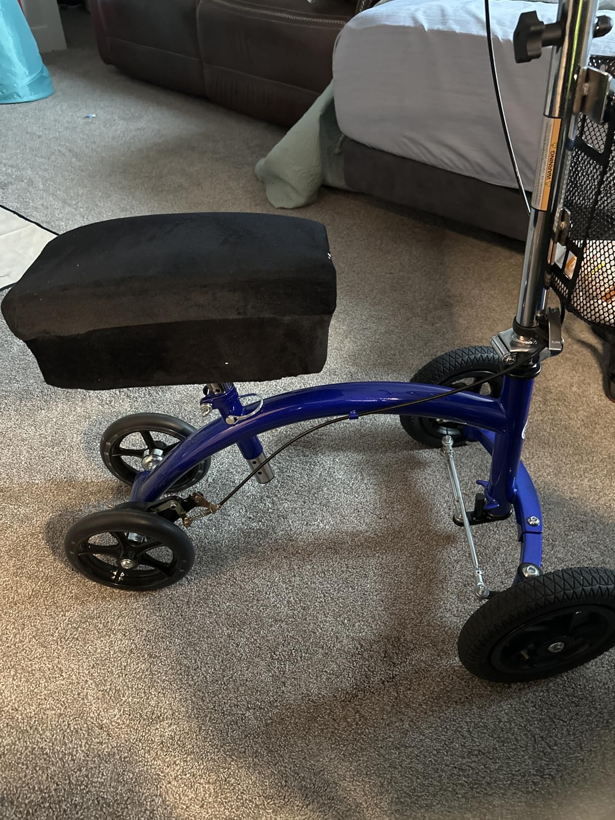 KneeRover Hybrid All Terrain Knee Scooter for Adults for Foot Surgery Heavy Duty Knee Walker for Broken Ankle Foot Injuries - Leg Recovery Scooter Best Knee Crutch Alternative (Blue) customer photo 2