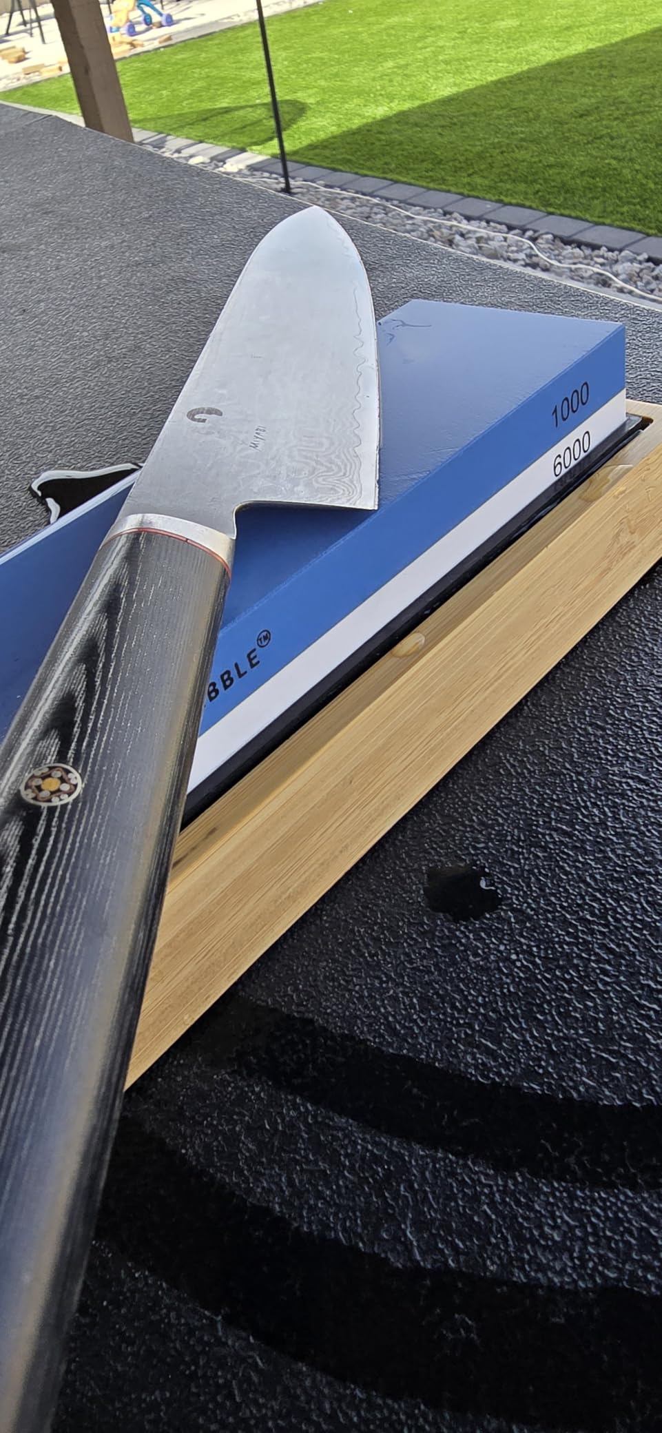 Sharp Pebble Premium Whetstone Knife Sharpening System - 1000/6000 Grit Whetstone Knife Sharpener Kit with Angle Guide & Non-Slip Bamboo Base - Guided Beginner Instructions customer photo 2