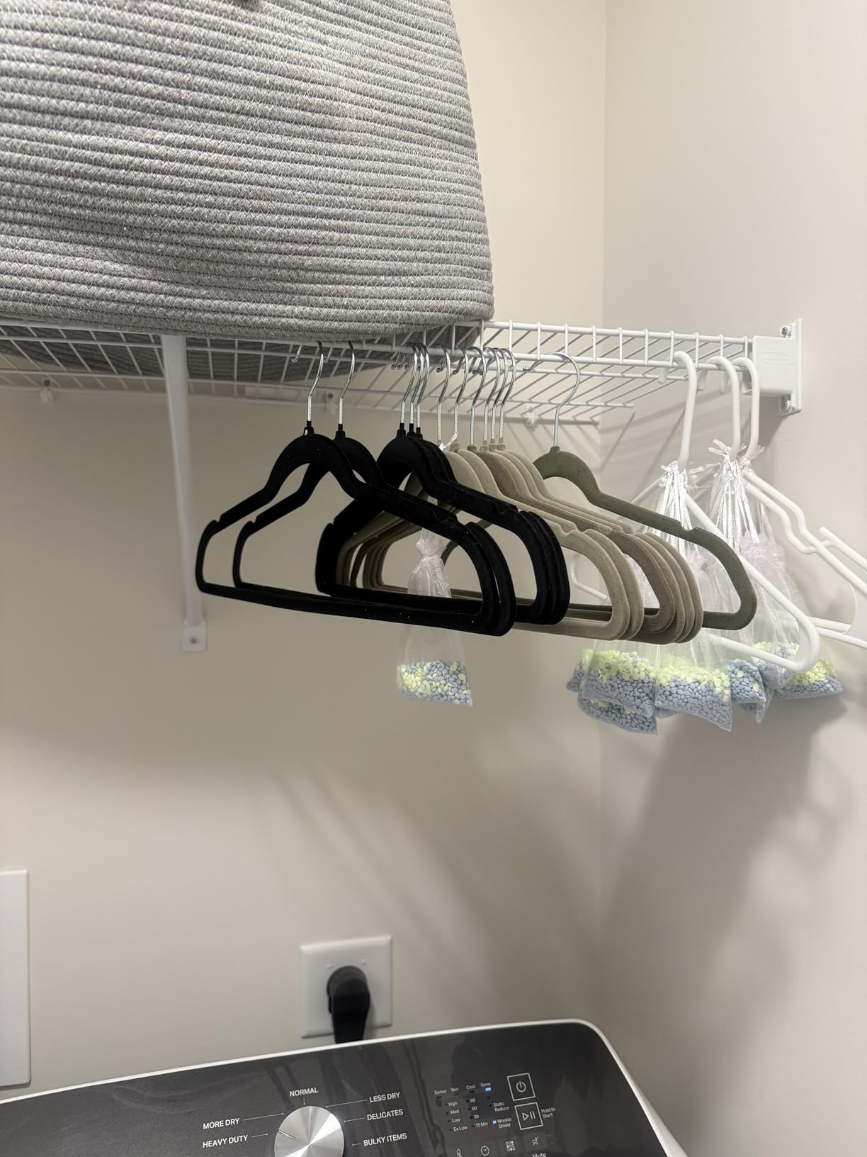 Utopia Home Velvet Hangers 50 Pack - Luxury Non-Slip Slim Pant & Coat Hangers, Strong Space-Saving Clothes Hangers with Pants Bar and 360° Swivel Hook - Black customer photo 2