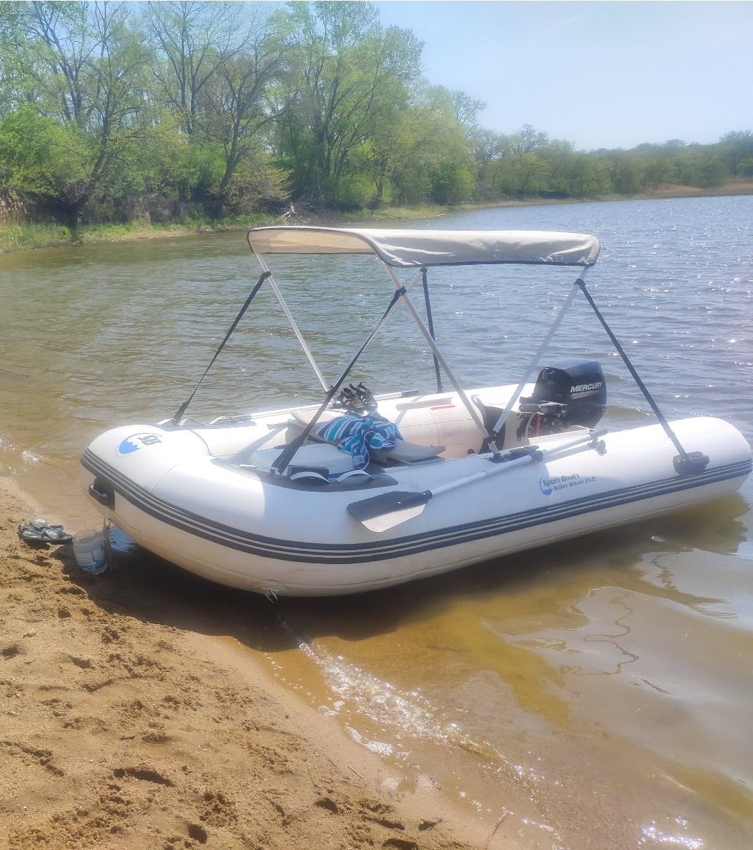 Inflatable Sport Boats Killer Whale 10.8' - Model SB-330 - Aluminum Floor Premium Heat Welded Dinghy with Seat Bag customer photo 1