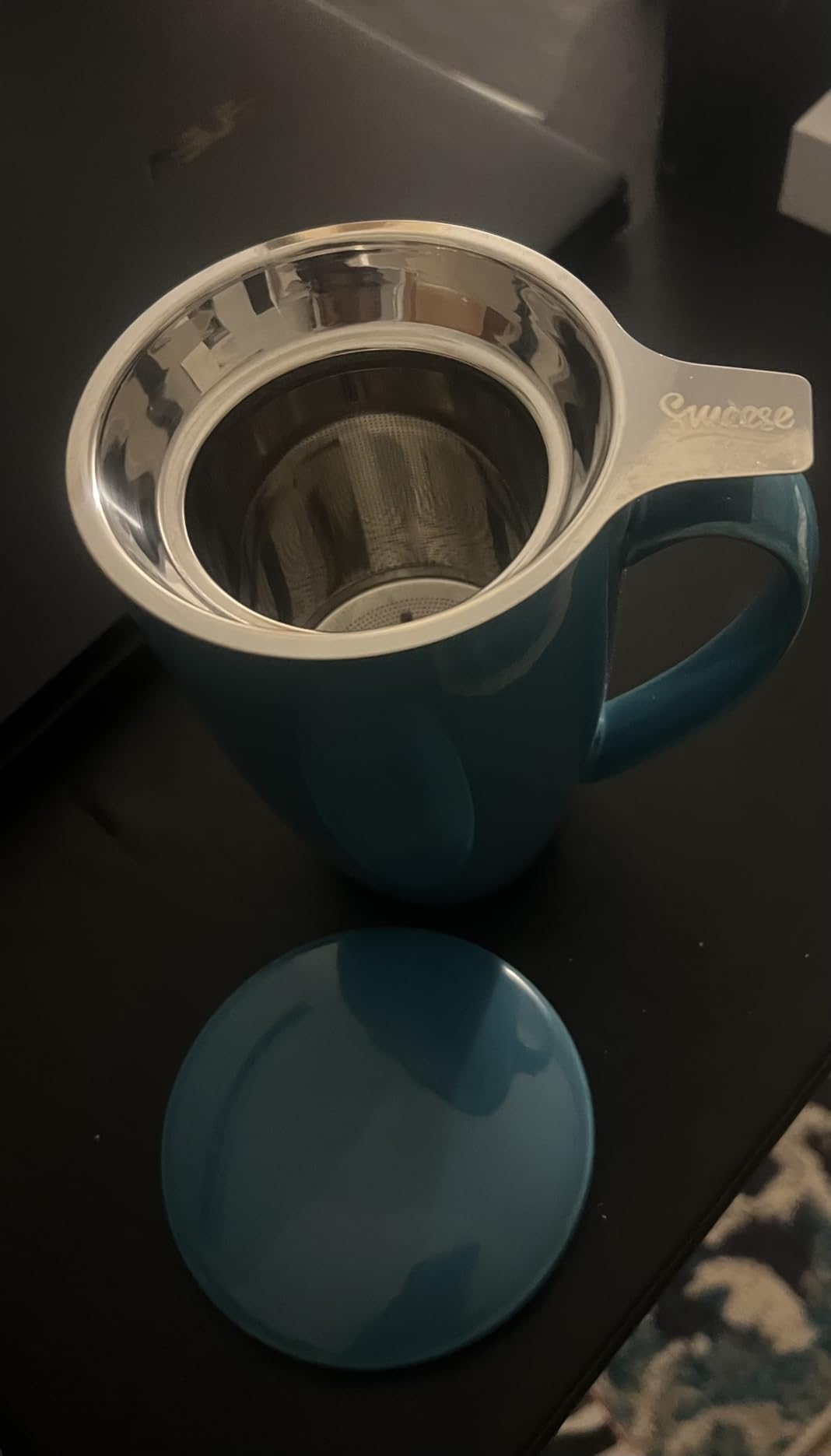 Sweese 15oz Porcelain Tea Mug with Infuser and Lid - Microwave Safe, Ergonomic Handle, Lead-Free Glaze, for Loose Leaf Tea customer photo 2