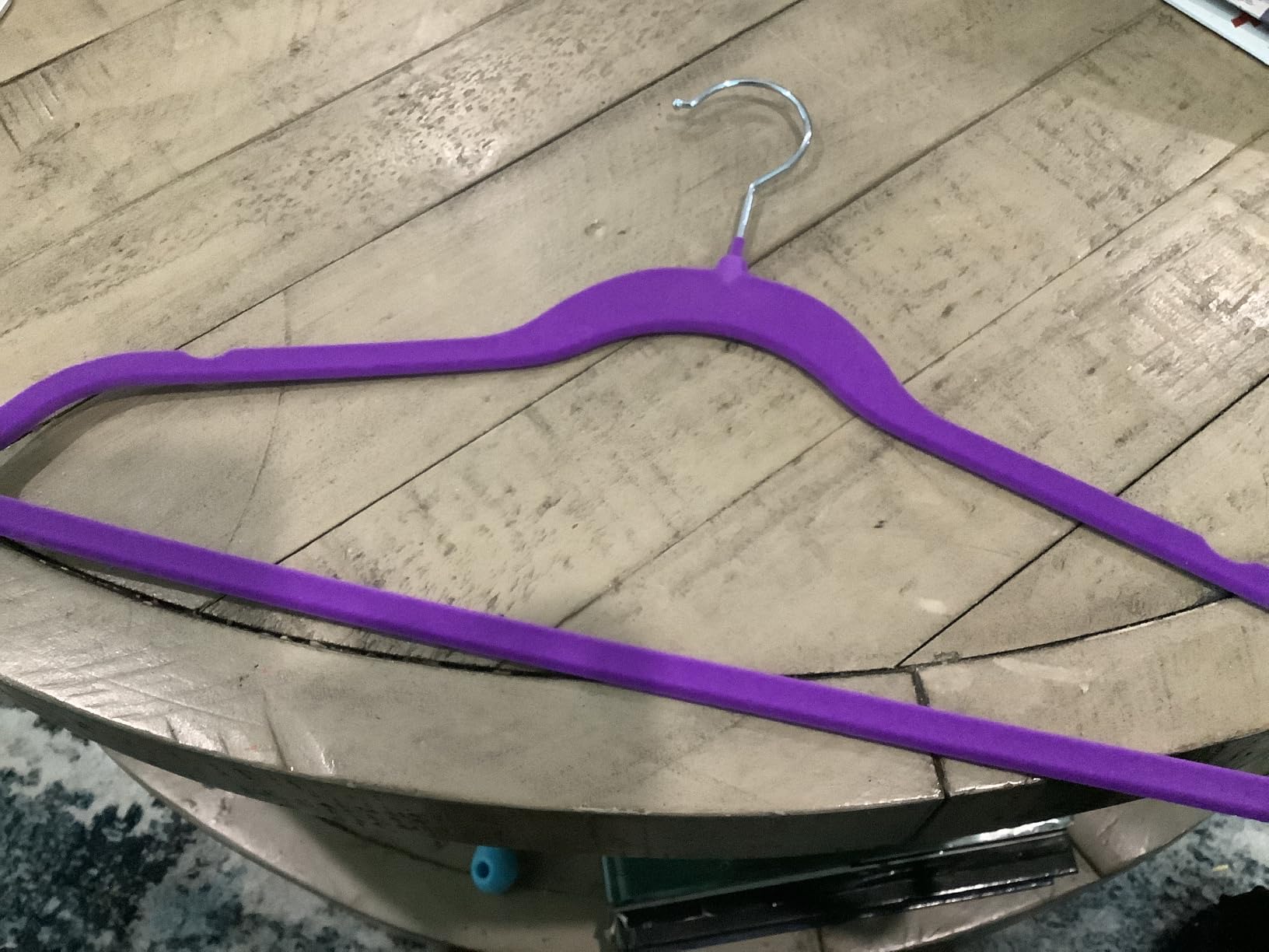 ZOBER Black Velvet Hangers 50 Pack - Clothes Hangers, Coat Hanger for Pants & Dress Clothes - Non Slip w/ 360 Degree Swivel, Holds up to 10 lbs - Strong Felt Hanger for Clothing customer photo 2