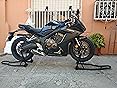 BOUDECH Heavy Duty Motorcycle Stand Lift 850lbs Front Rear Combo Lift Stand Front Wheel with Dymond Shape and Rear Wheel with U Fork - Swingarm Spool Stand (Ridelock) customer photo 2