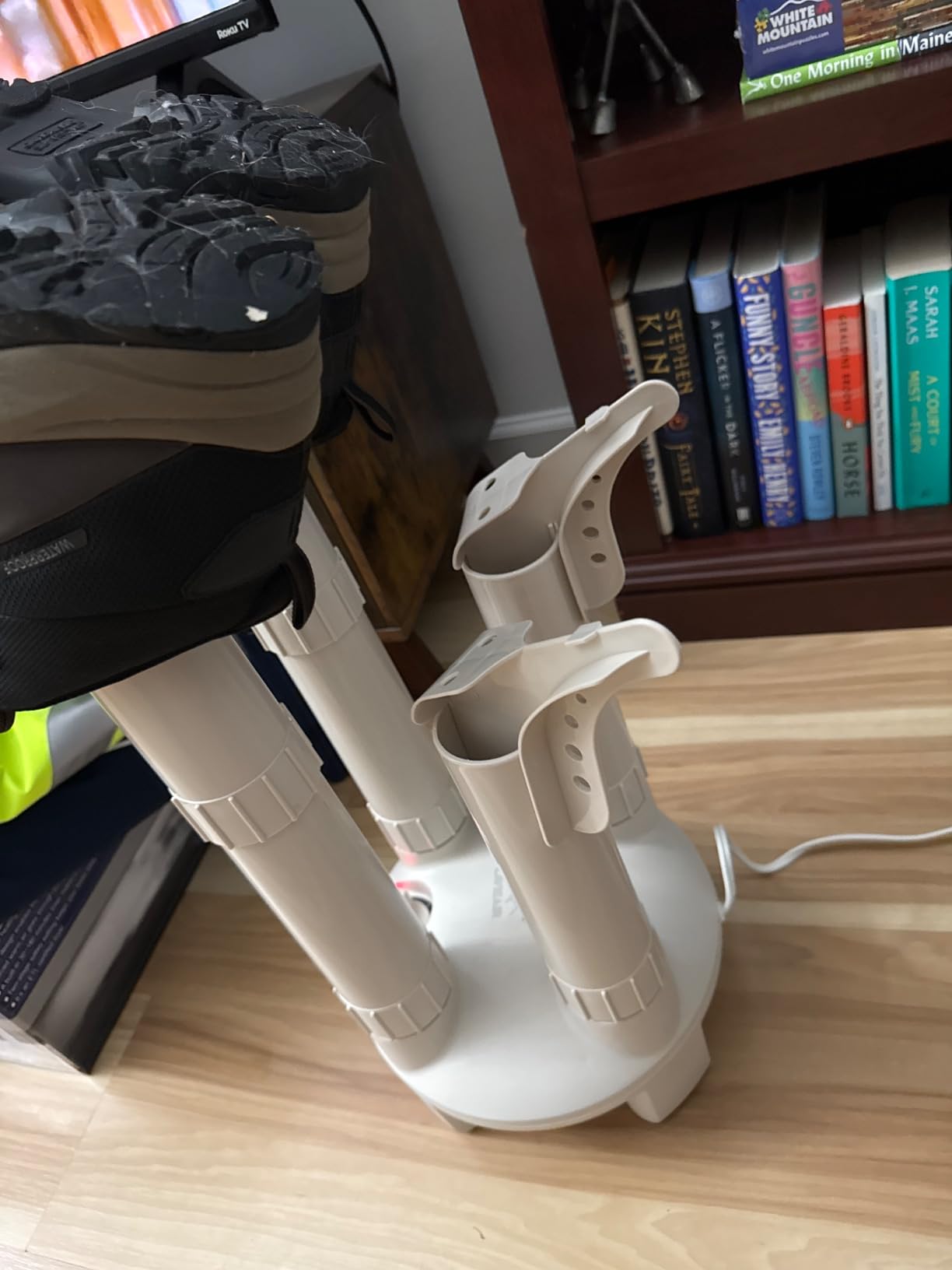 LAVIEAIR Boot Dryer, Shoe Dryer and Glove Dryer with Timer and Fan, White customer photo 1