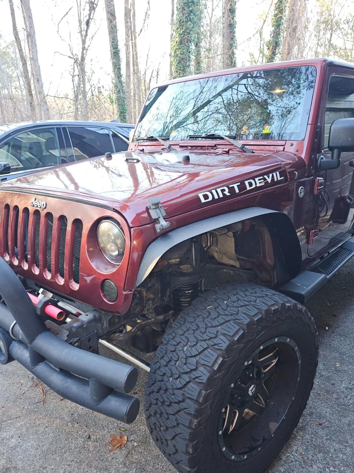 Hooke Road Wrangler JK Flat Fender Flares for 2007-2018 Jeep Wrangler JK JKU 2/4 Doors, Front & Rear Steel Fenders - 4PCS Set customer photo 2