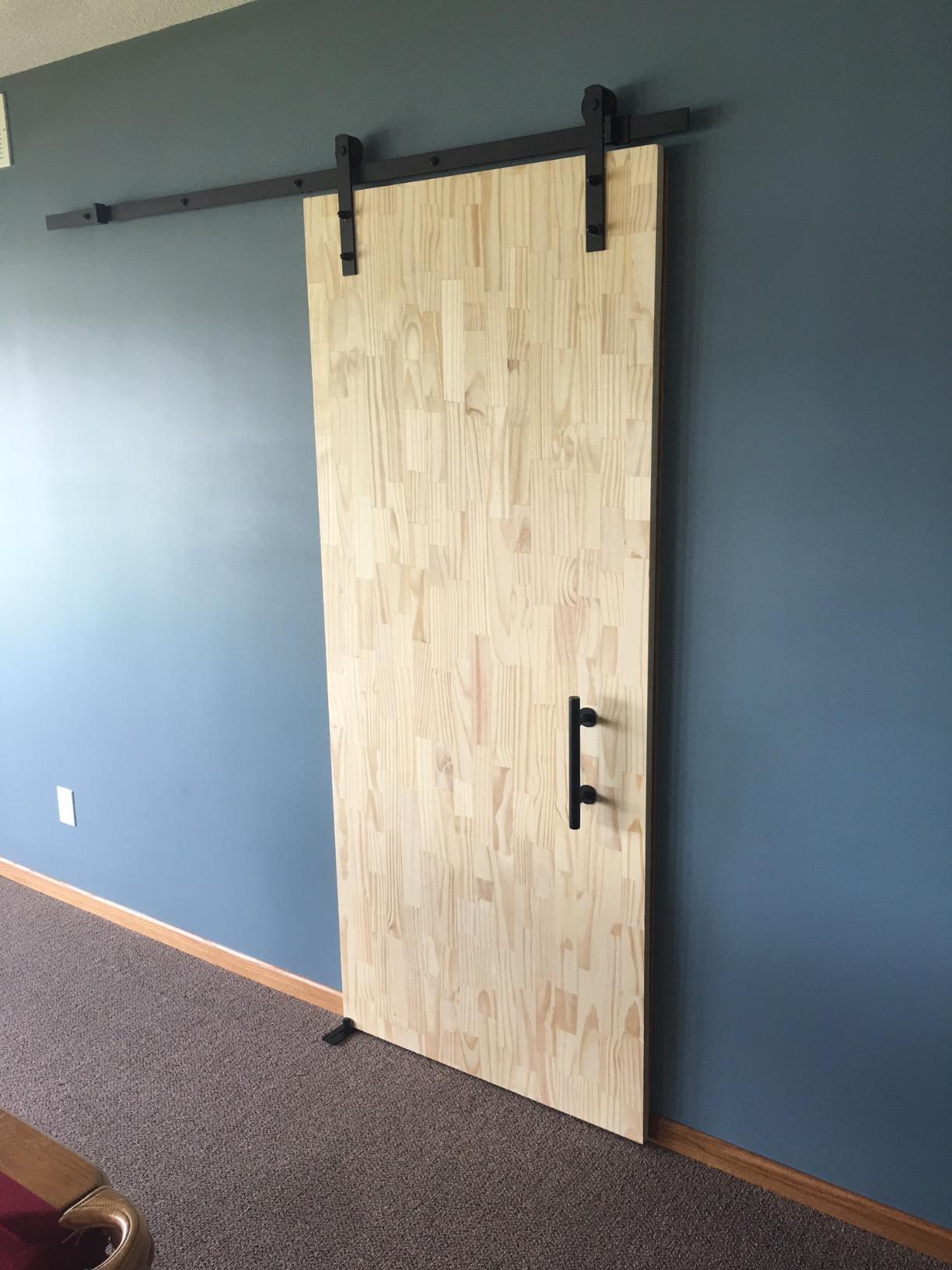 SMARTSTANDARD 6.6FT Barn Door Hardware kit, Barn Door Track, Sliding Door Hardware kit, Smoothly and Quietly -Heavy Duty Sturdy -Easy to Install, Fit 36