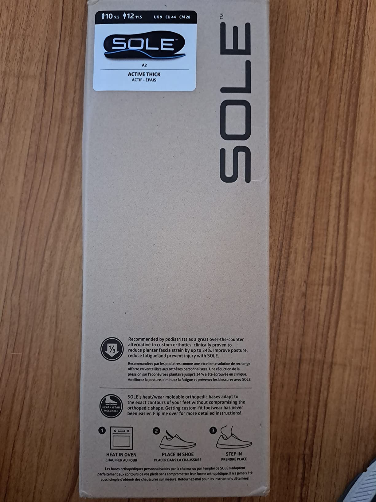 SOLE Active Thick Insoles - Custom Moldable Orthotic Support for Any Arch Type, Plantar Fasciitis Relief - Multiple Sizes customer photo 2