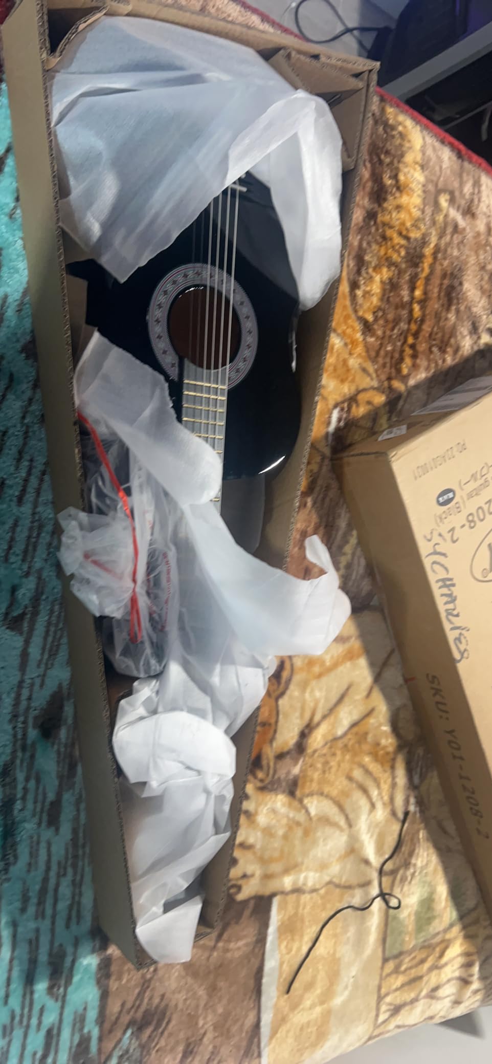 ZENY 38 inch Acoustic Guitar Full Size Beginners Package Kit for Right-handed Starters Kids Music Lovers w/Case, Strap, Pitch Pipe and Pick (Blue) customer photo 2