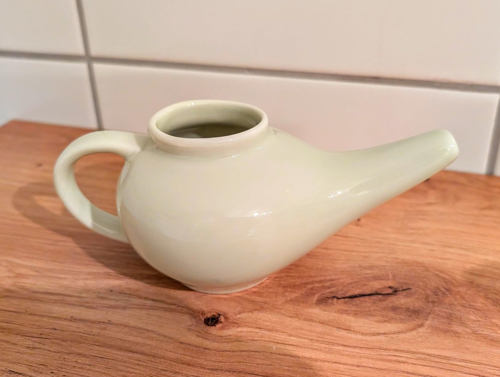 Into the Scented Garden Aromatic Salt Premium Ceramic Neti Pot, Green customer photo 1