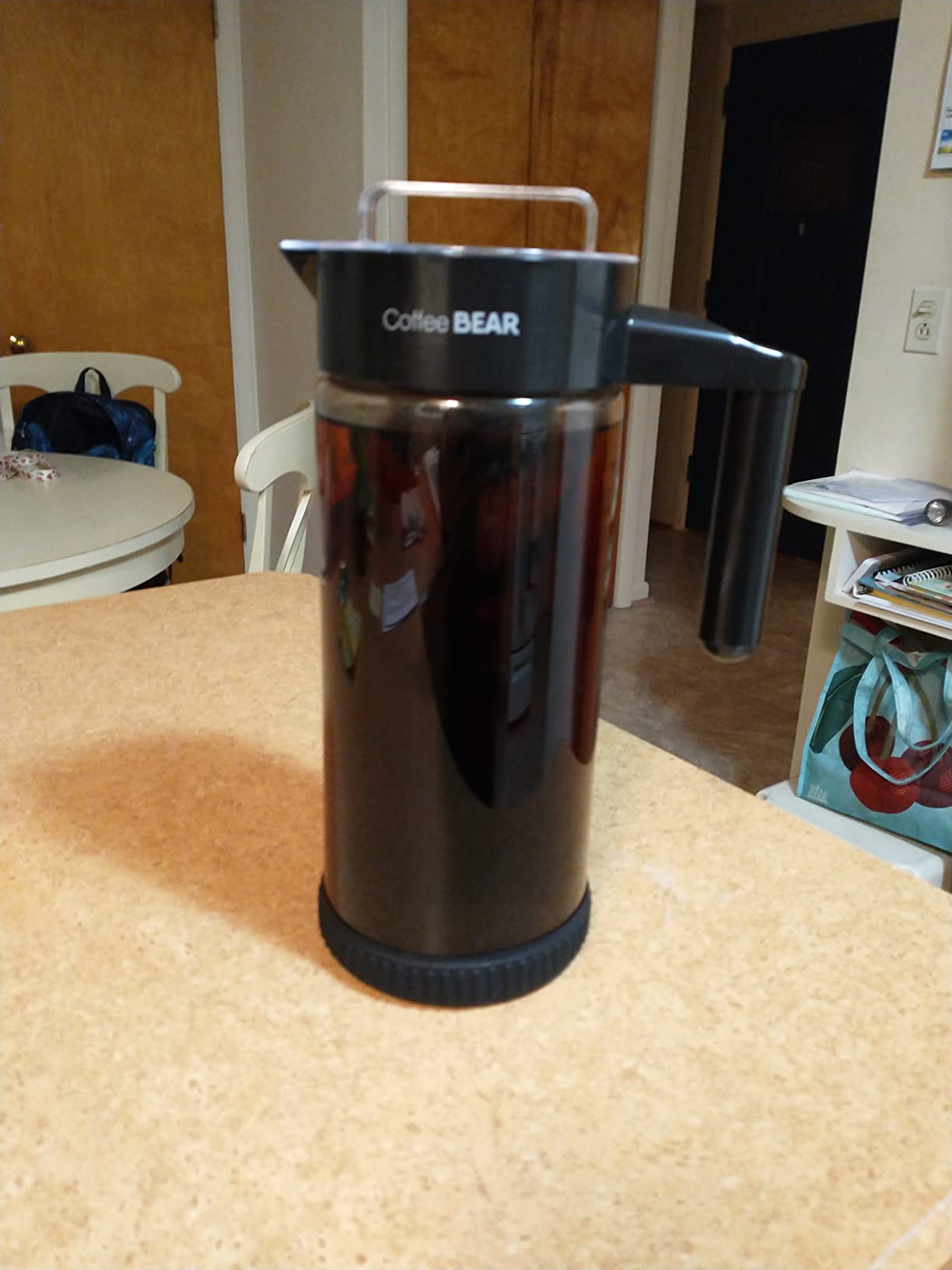 COFFEE BEAR - Cold Brew Coffee Maker and Iced Tea Brewer, Large 1.3L (44oz) Borosilicate Glass Pitcher with Reusable Mesh Filter customer photo 2