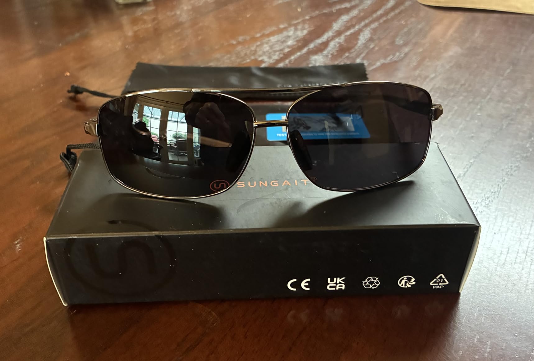 Ultra Lightweight Rectangular Polarized Sunglasses Men UV400 Protection customer photo 1