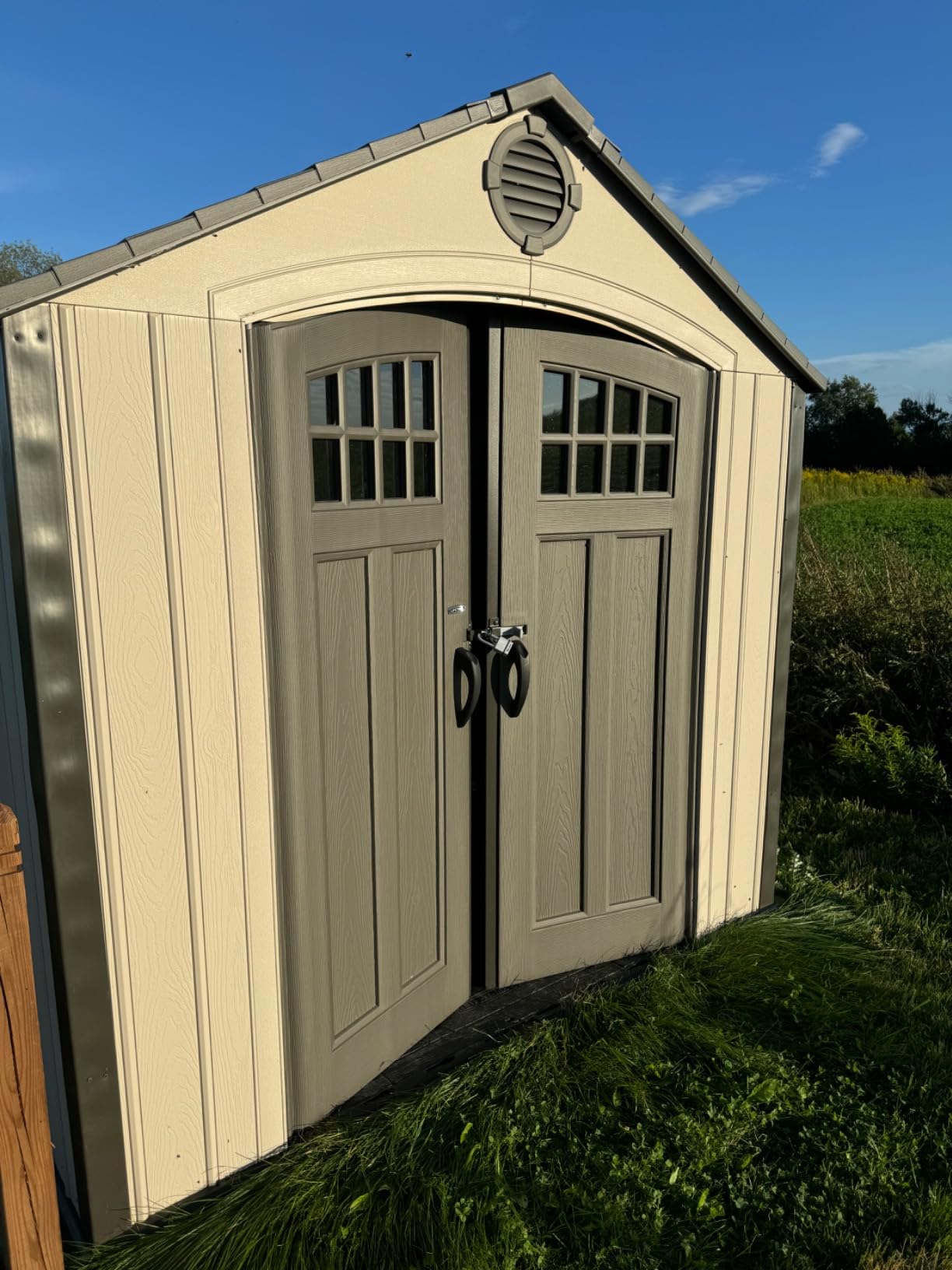 Lifetime 20 x 8 Ft. Outdoor Storage Shed with Steel Reinforced HDPE Walls, Lockable Doors, Windows, Skylights, Adjustable Shelving, Slip-Resistant Floor, UV-Protected Backyard Shed customer photo 1