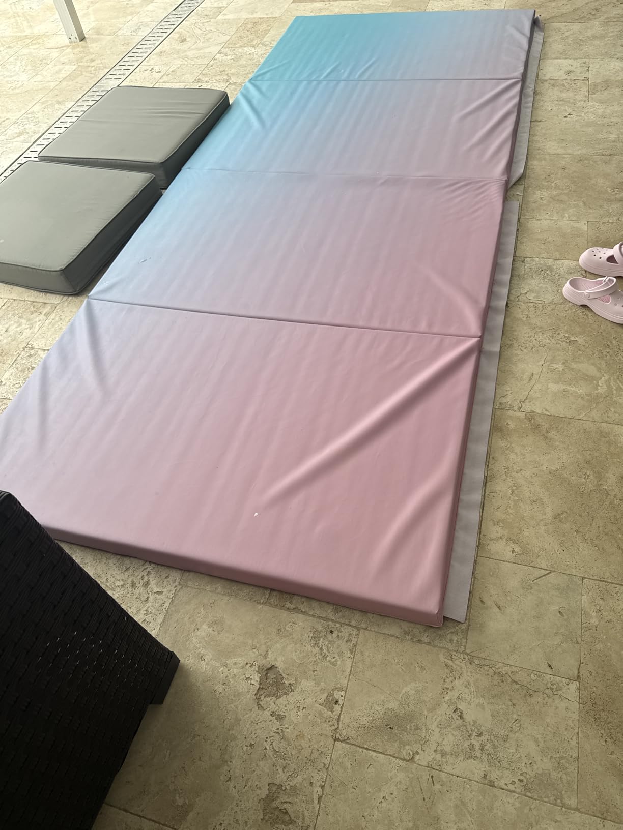 Best Choice Products 10ftx4ftx2in Folding Gym Mat 4-Panel Exercise Gymnastics Aerobics Workout Fitness Floor Mats w/Carrying Handles customer photo 2