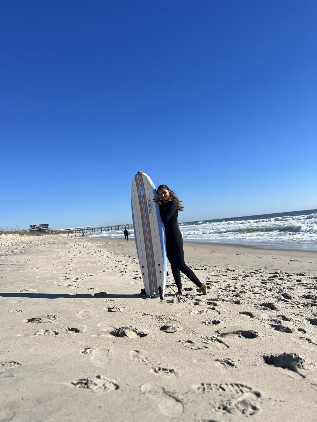 THURSO SURF Lancer 5'10'' Soft Top Foam Surfboard Fish Surf board for Kids & Adults Includes Twin Fins Double Swivel Leash EPS Core IXPE Deck HDPE Slick Bottom Non-Slip Deck Grip - Perfect for Surfing customer photo 1