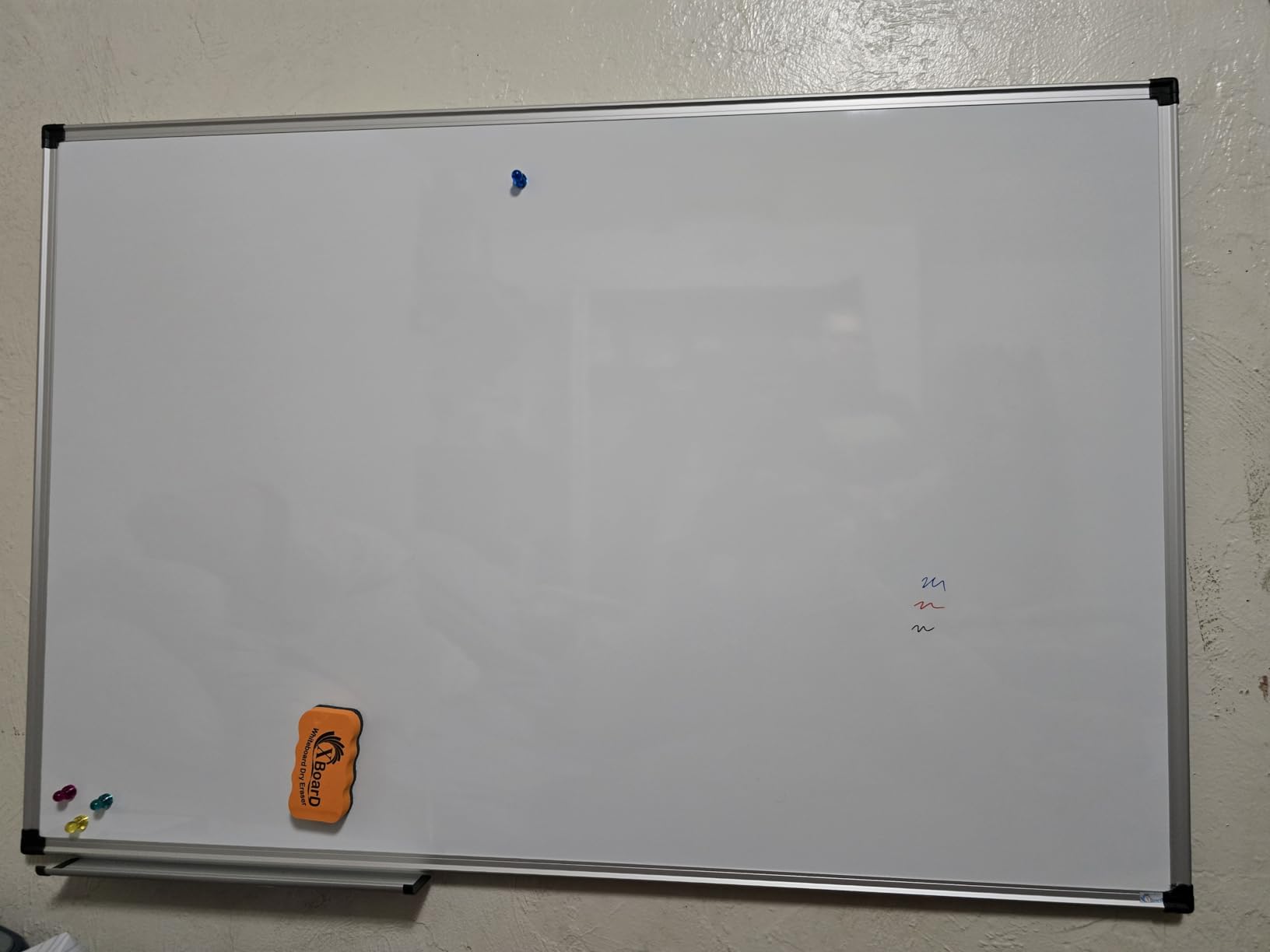 XBoard Magnetic Dry Erase Whiteboard 48 x 36 Inch, 4' x 3' Premium White Board for Wall with Marker Tray, Silver Aluminum Frame Presentation Board for Home Office Classroom customer photo 1