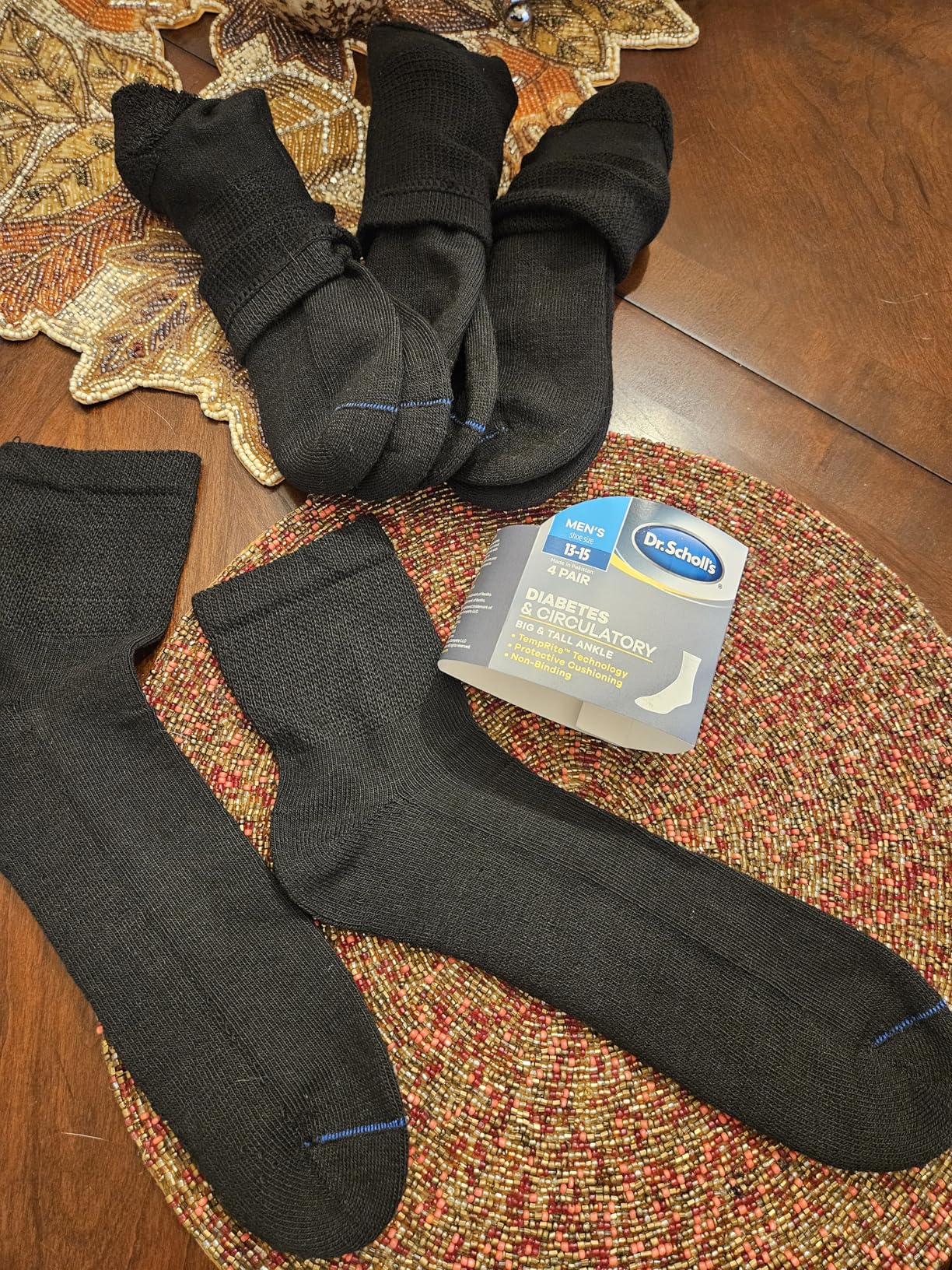 Dr. Scholl's Men's Diabetes & Circulator Socks - 4 & 6 Pair Packs - Non-binding Moisture Management customer photo 2
