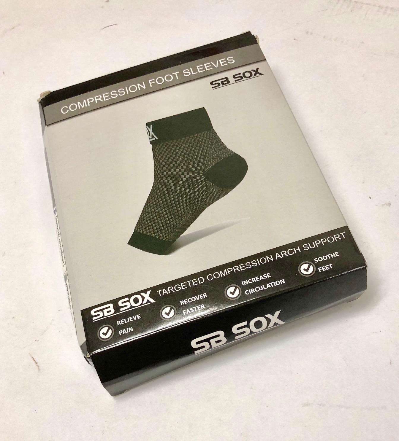 SB SOX Plantar Fasciitis Socks for Men & Women - Arch Support Compression Socks for Foot Pain, Heel Spurs & Achilles Tendonitis - Toeless Ankle Compression Socks (Black, Medium) customer photo 2