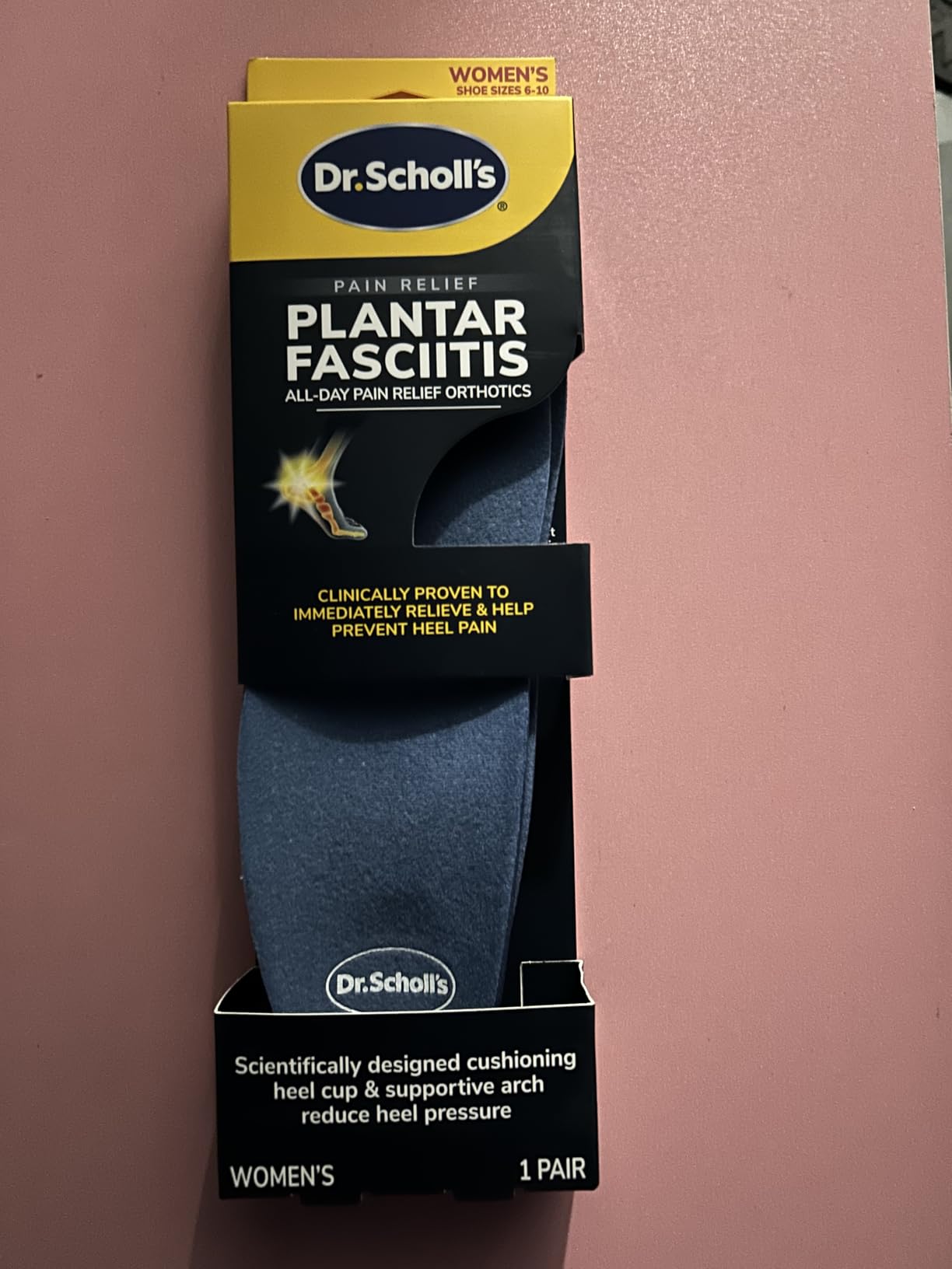 Dr. Scholl's Plantar Fasciitis Pain Relief Orthotic Insoles, Immediately Relieves Pain: Heel, Spurs, Arch Support, Distributes Foot Pressure, 1 Pair customer photo 2