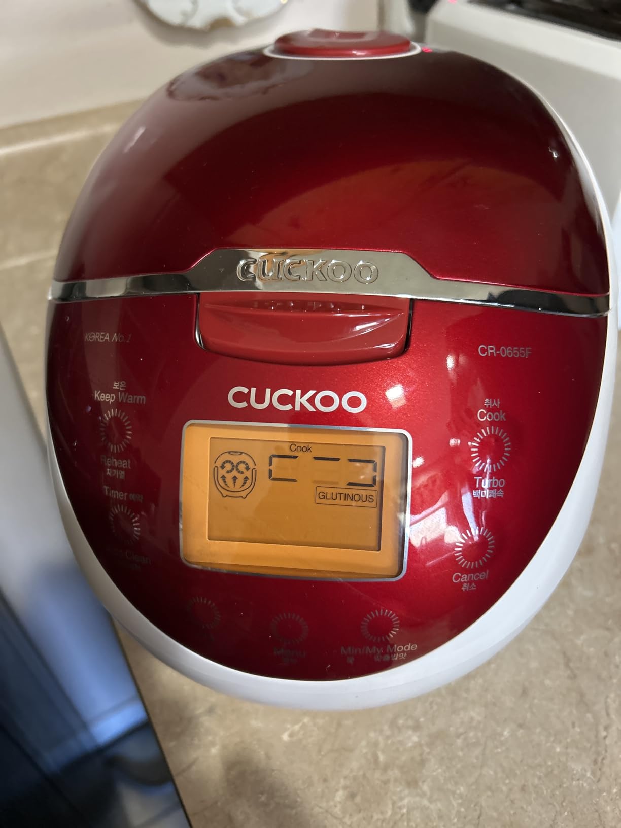 CUCKOO Micom Rice Cooker 6 Cup Uncooked / 12 Cup Cooked, Fuzzy Logic Rice Maker with Delay Timer & Keep Warm Setting, Versatile Food Steamer for Cooking, Non-Stick Inner Pot, Red (CR-0655F) customer photo 1