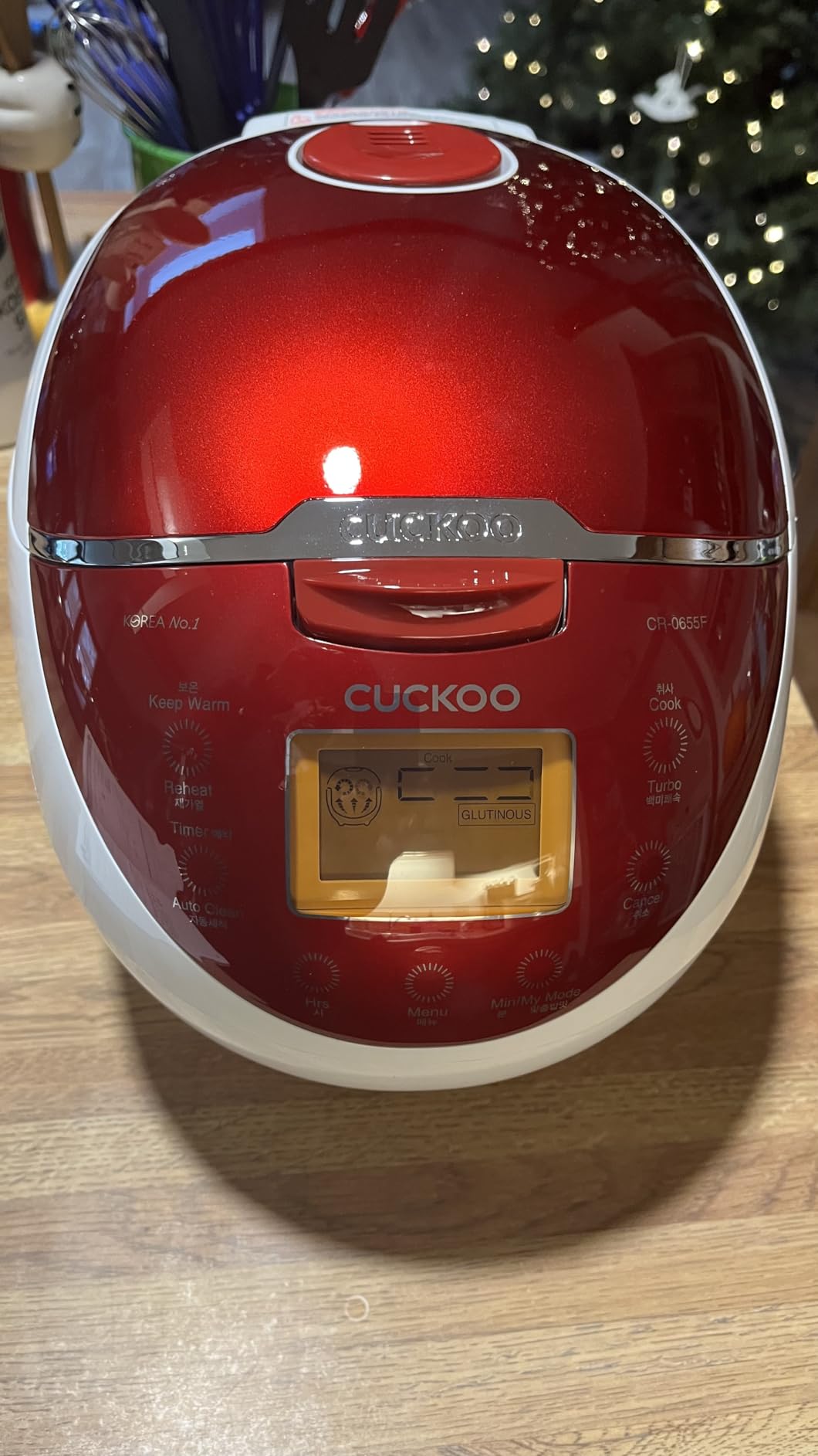 CUCKOO Micom Rice Cooker 6 Cup Uncooked / 12 Cup Cooked, Fuzzy Logic Rice Maker with Delay Timer & Keep Warm Setting, Versatile Food Steamer for Cooking, Non-Stick Inner Pot, Red (CR-0655F) customer photo 2