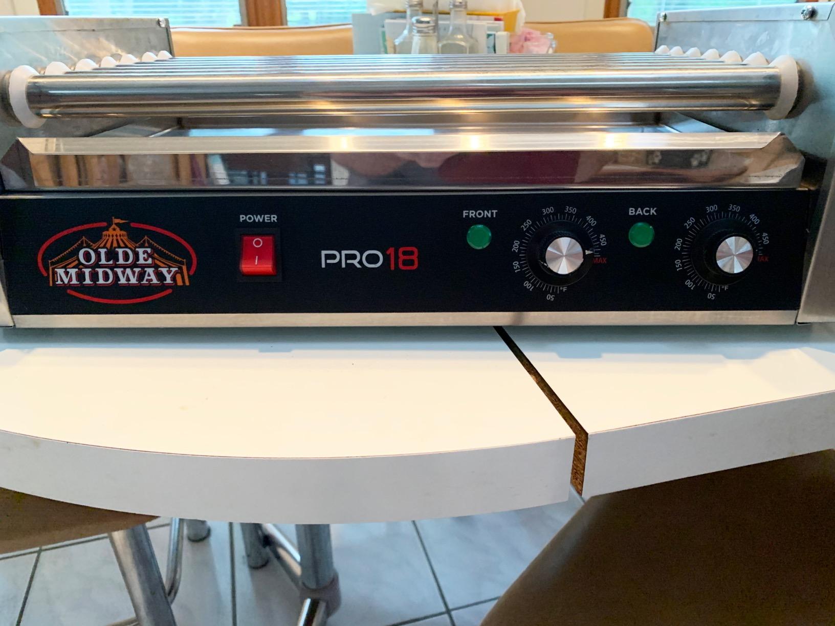 Olde Midway Electric 18 Hot Dog 7 Roller Grill Cooker Machine 900-Watt - Commercial Grade customer photo 2