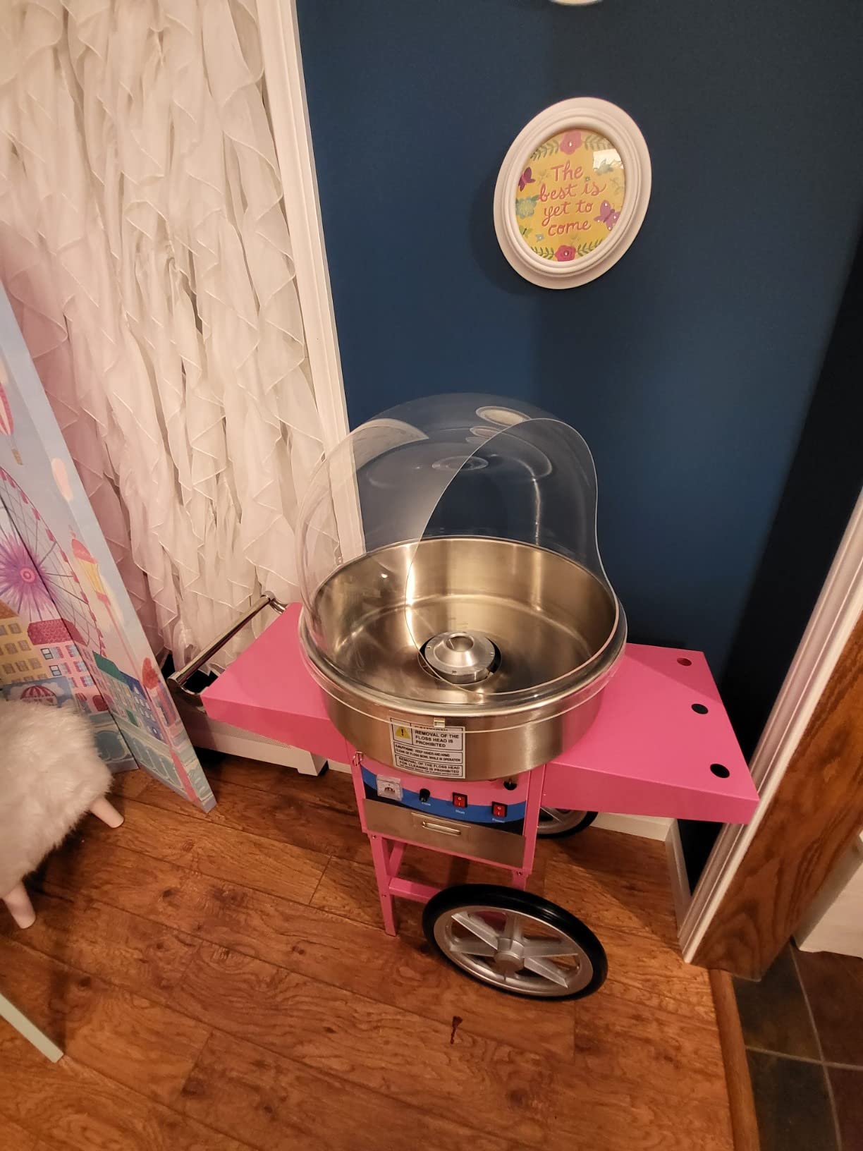 Olde Midway Cotton Candy Machine Cart, SPIN-2000 Electric Candy Floss Maker, Commercial-Grade customer photo 2