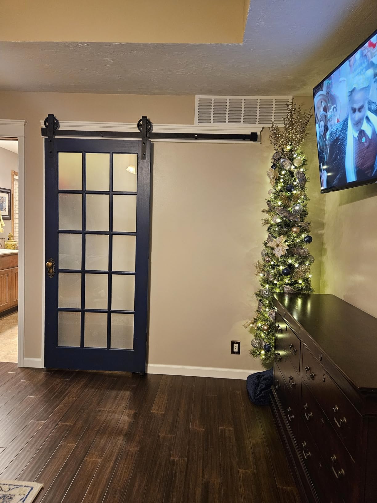 SMARTSTANDARD 6.6 Feet Heavy Duty Sliding Barn Door Hardware Kit, Black, Smoothly and Quietly, Simple and Easy to Install, Fit 36