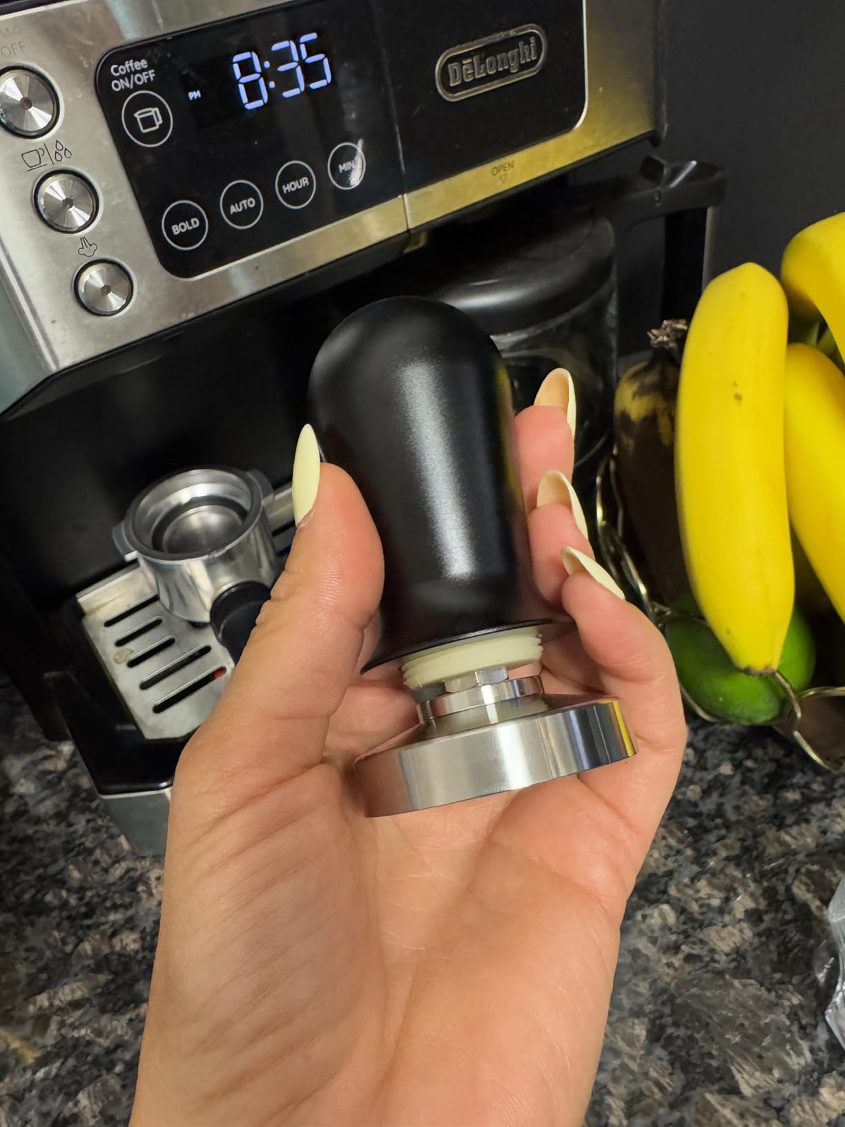 LuxHaus 53mm Calibrated Coffee Tamper for Espresso Machine with Spring Loaded 100% Flat Stainless Steel Base customer photo 1