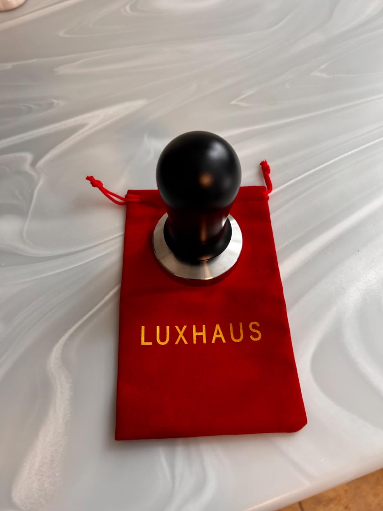LuxHaus 53mm Calibrated Coffee Tamper for Espresso Machine with Spring Loaded 100% Flat Stainless Steel Base customer photo 2