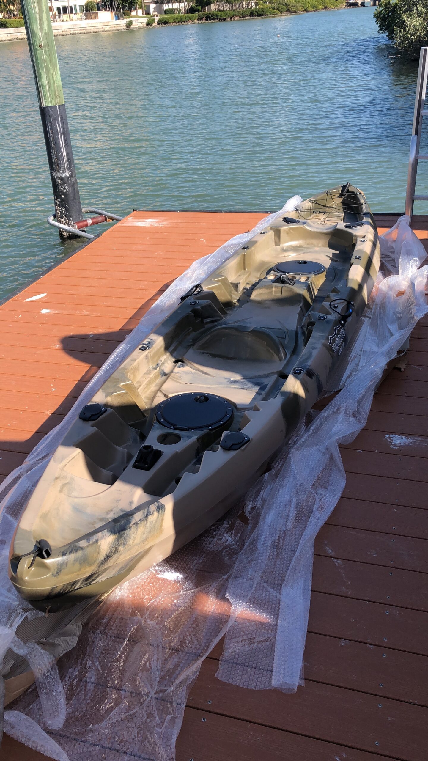 Brooklyn 12.5 Tandem Sit-On-Top Fishing Kayak by BKC, 2-3 Person Kayak with Padded Seats, Paddles, 6 Rod Holders, 600 lb Capacity, Motor-Ready customer photo 2