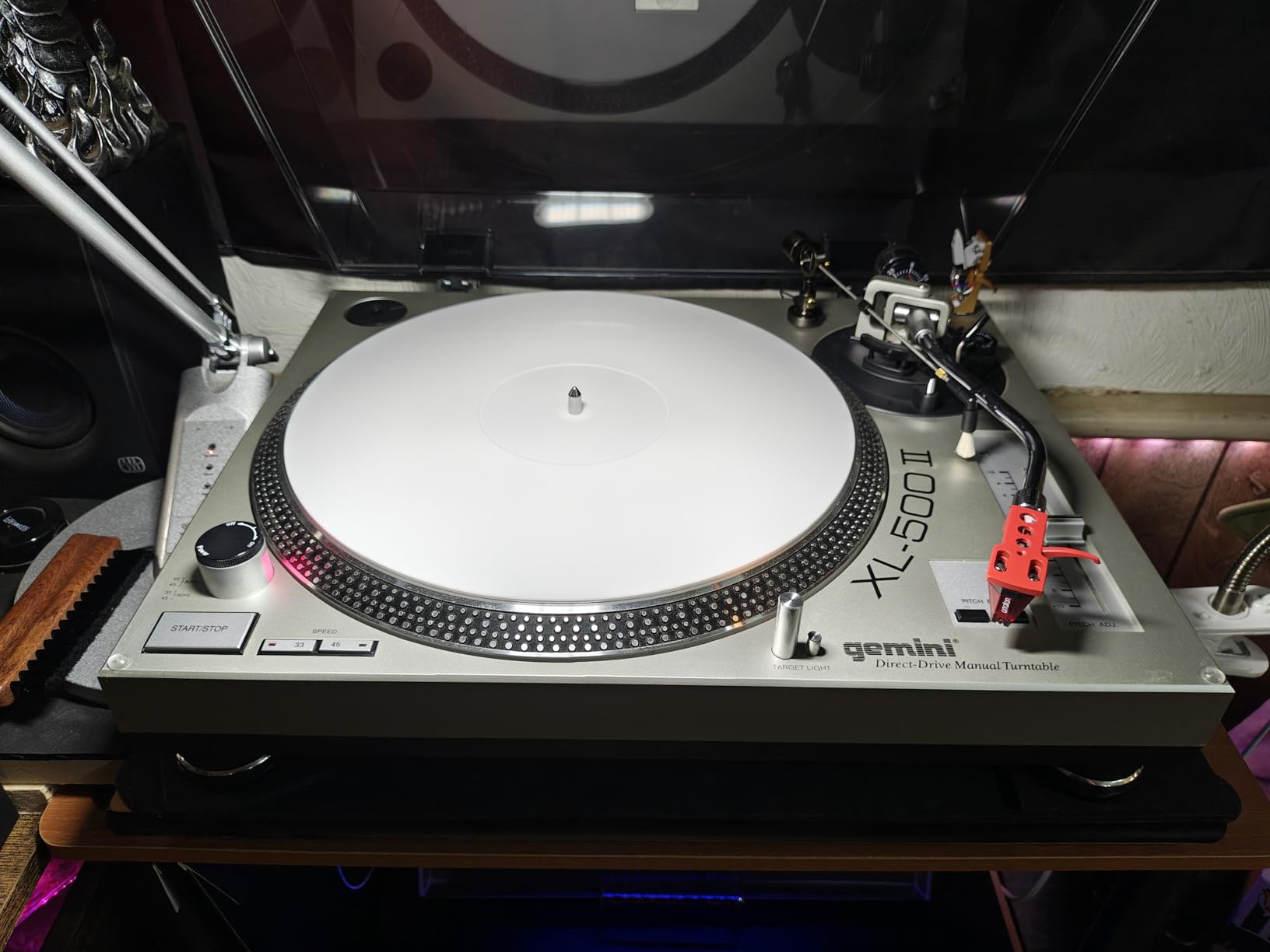 Hudson Hi-Fi Acrylic Turntable Mat - White - Enjoy Richest Tones, Crispest Sonic Clarity, Tightest Bass - 11.75