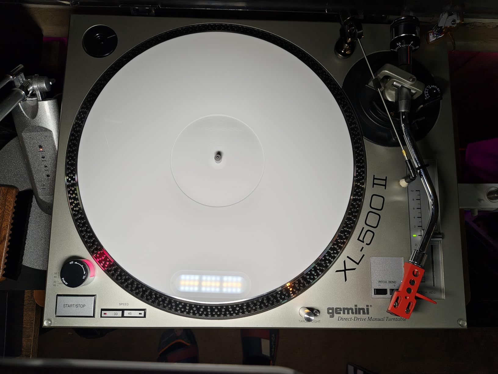 Hudson Hi-Fi Acrylic Turntable Mat - White - Enjoy Richest Tones, Crispest Sonic Clarity, Tightest Bass - 11.75