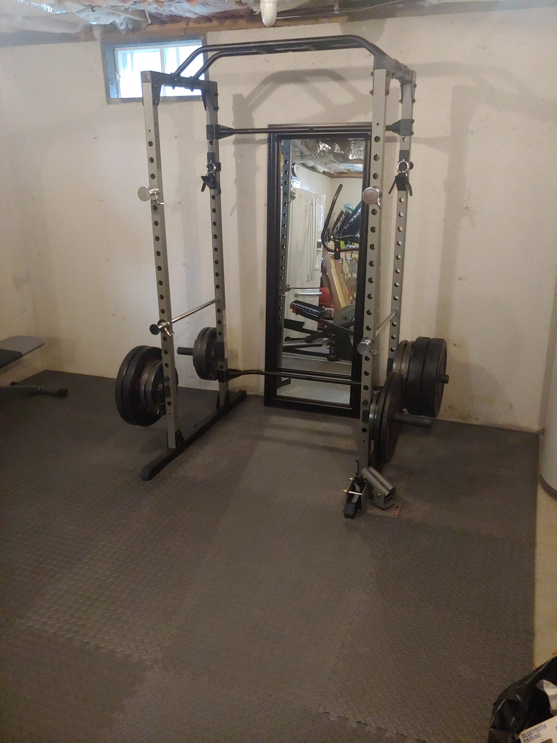 Fitness Reality Power Cage Squat Rack with Optional LAT Pulldown, Cable Crossover, 800 lb Capacity, Multi-Grip Pull-Up Bar, Adjustable Safety Bars, Strength Training for Home Gym customer photo 1