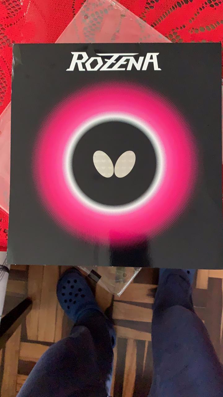 Butterfly Rozena Table Tennis Rubber - 1.7 mm, 1.9 mm, or 2.1 mm - Red or Black - Inverted - Professional customer photo 2