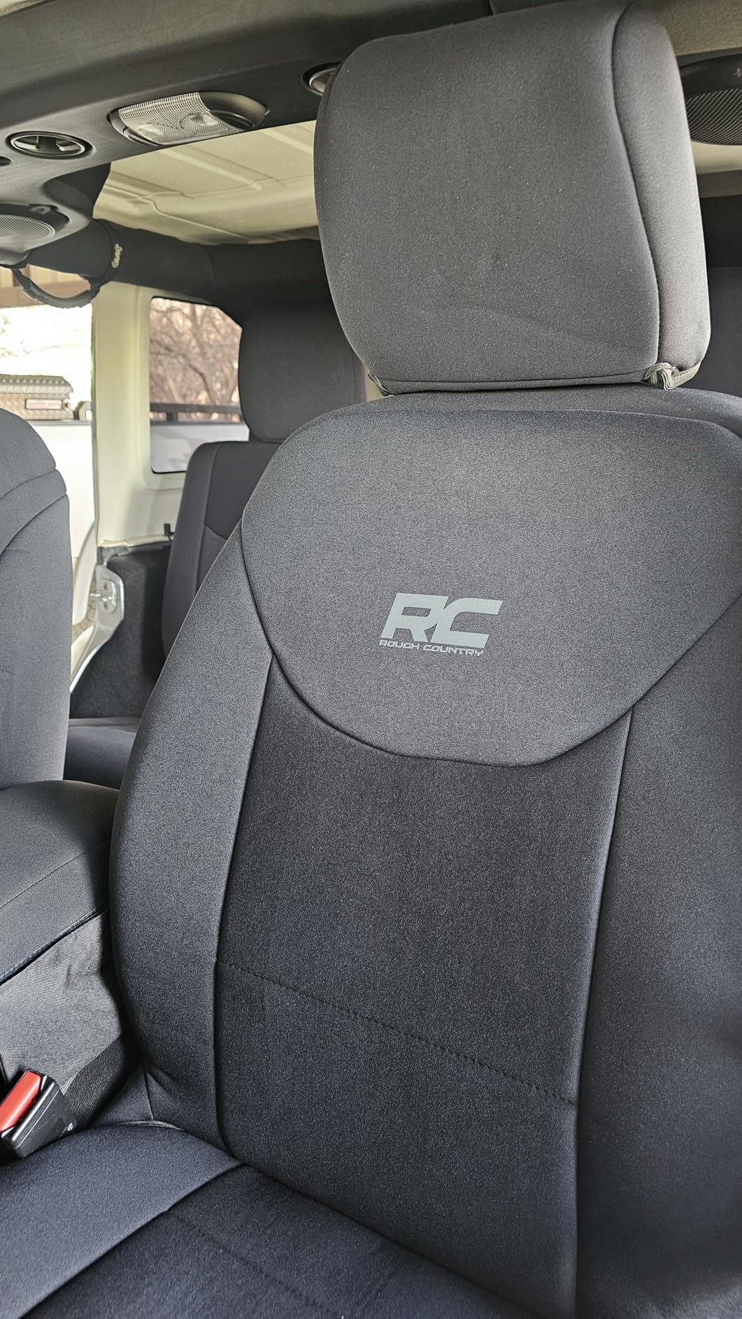 Rough Country Neoprene Seat Covers for Jeep Wrangler JK 4-Door (2013-2018) - Waterproof & UV Resistant, Foam Padded, Front & Rear Seat Cover Set customer photo 1