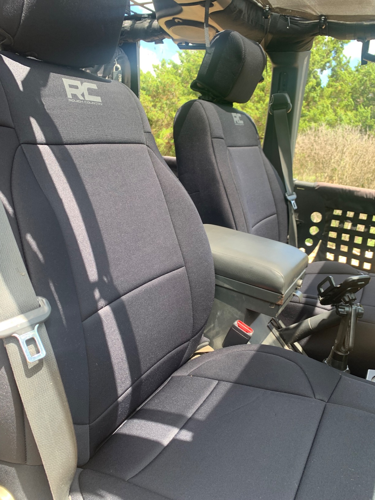 Rough Country Neoprene Seat Covers for Jeep Wrangler Unlimited 4-Door (2008-2010) - Waterproof & UV Resistant, Foam Padded, Front & Rear Seat Cover Set customer photo 2